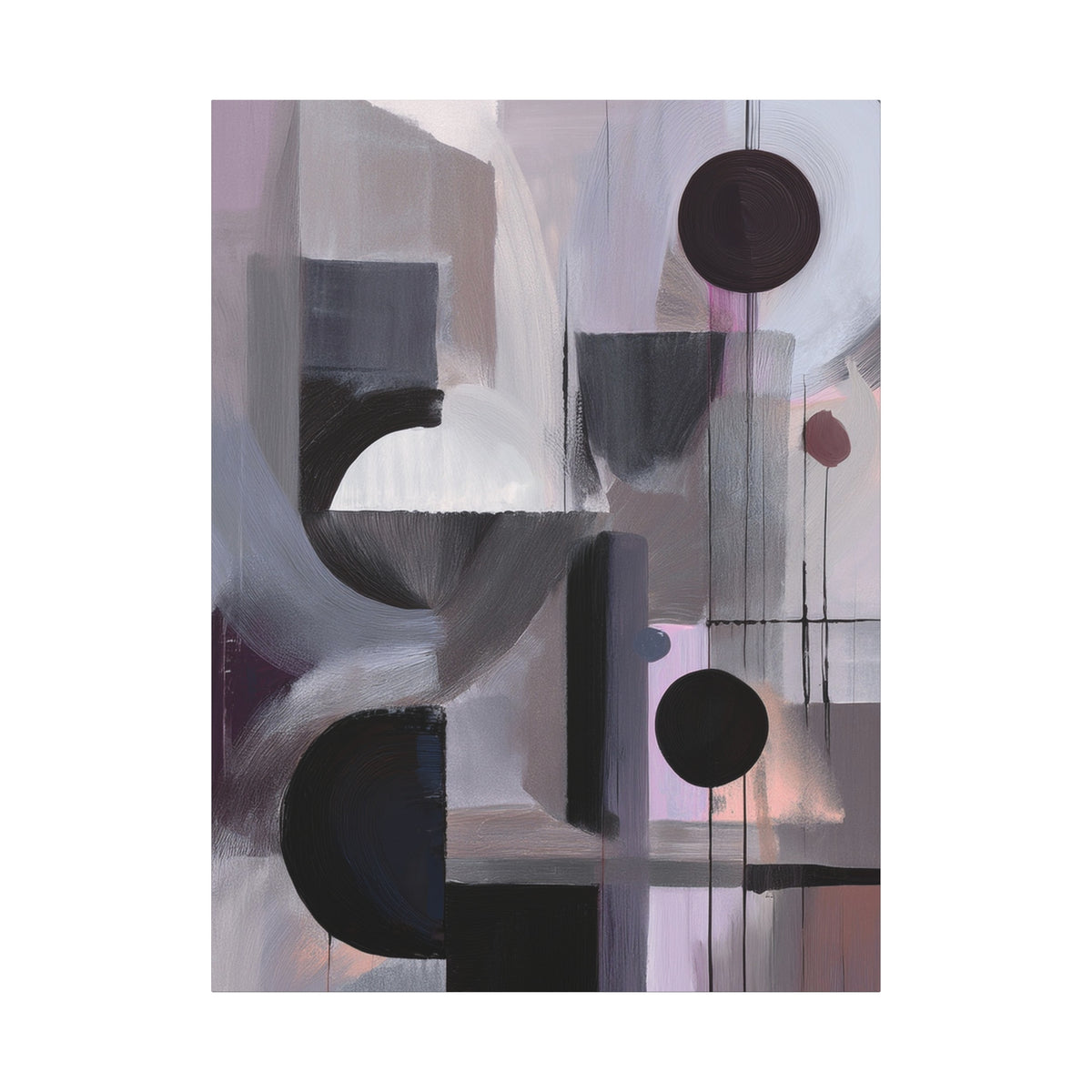 Abstract Geometric Painting Print Canvas 20x24,20x30,24x30 24x32,24x36,30x40 32x48,36x48,40x60 Pine-Wood Inner Frame ABS-46