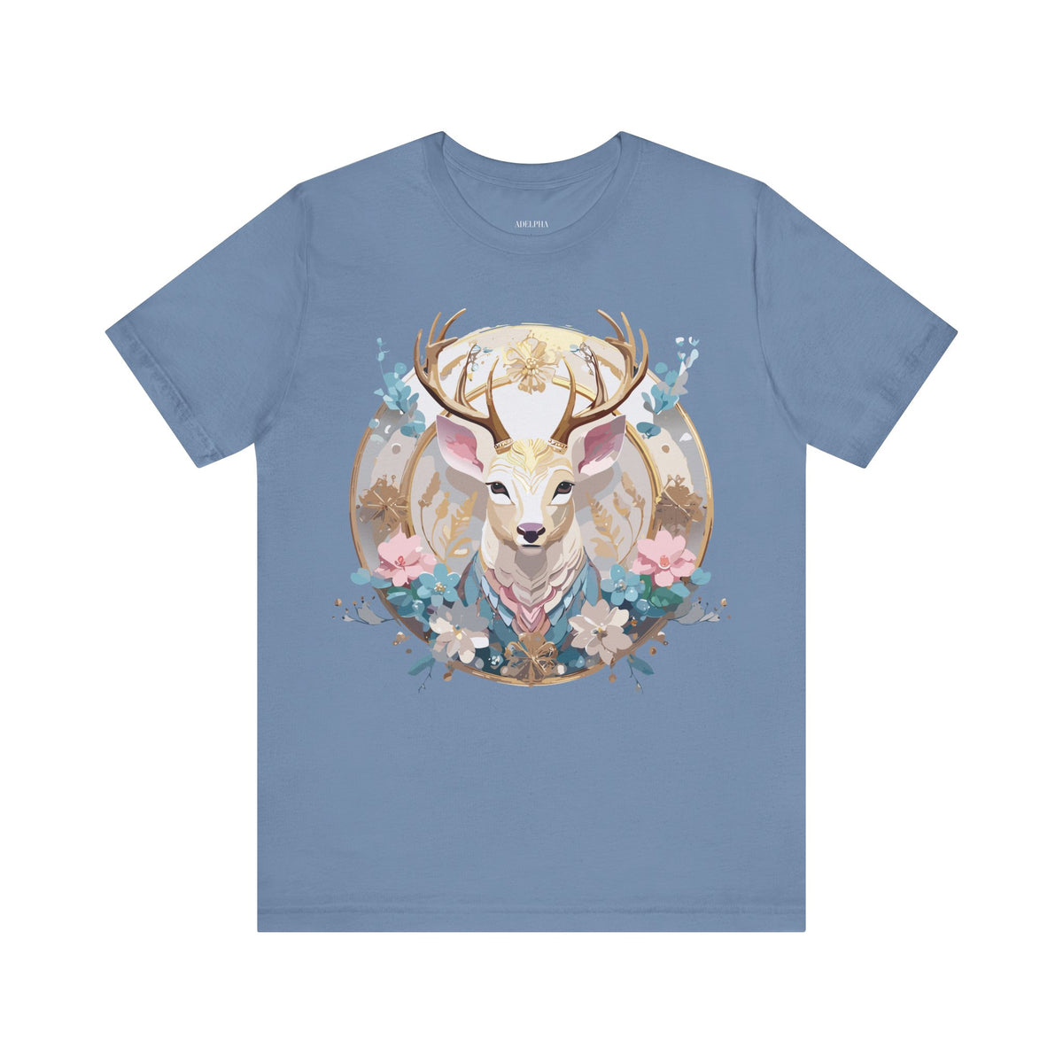 Medallion Graphic Unisex Cotton Bella+Canvas Tee with Art Design d80