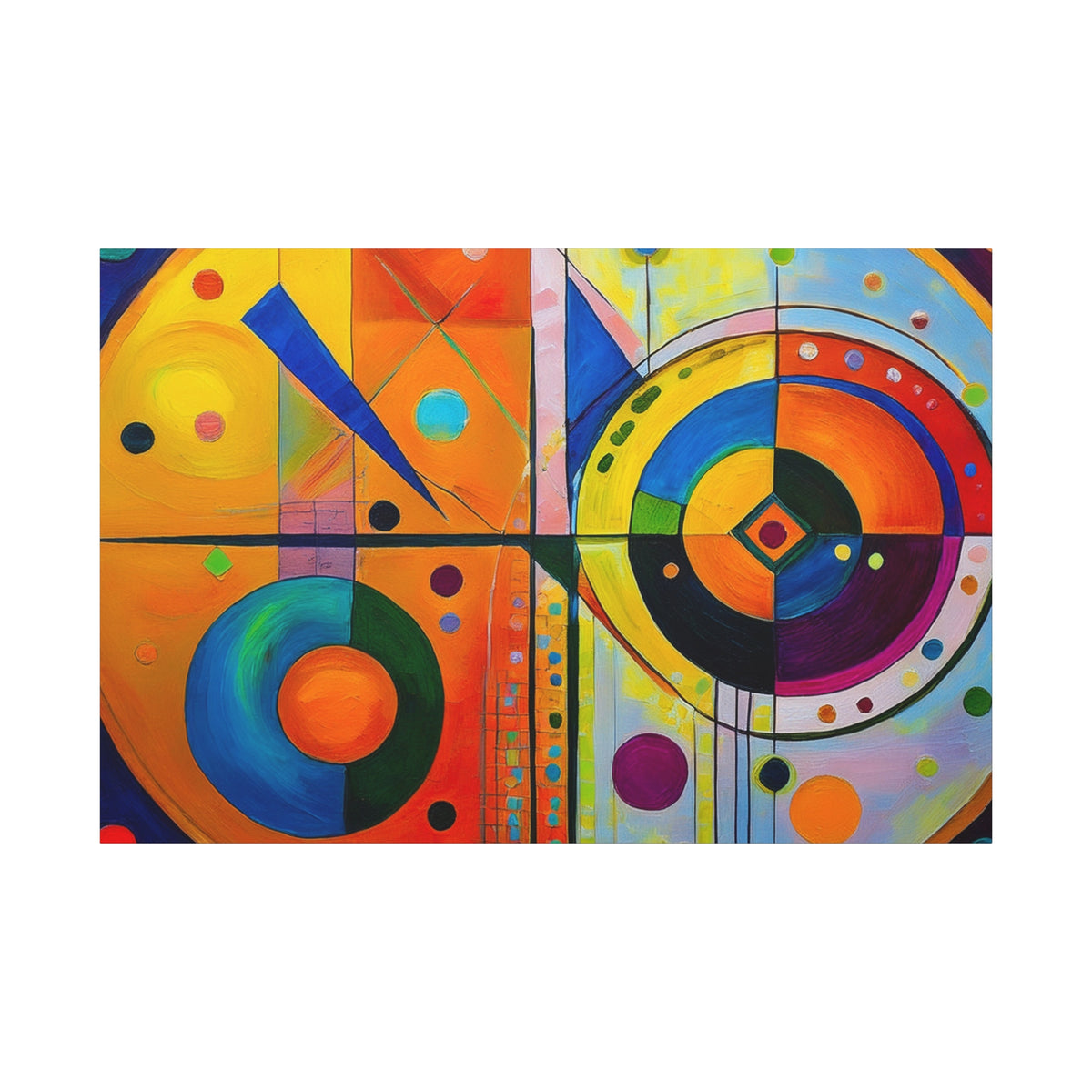 Abstract Oil Painting Print Canvas 24x16, 30x20, 36x24, 48x32, 60x40 Bright Latex Inks, Pine-Wood Inner Frame ABH-63