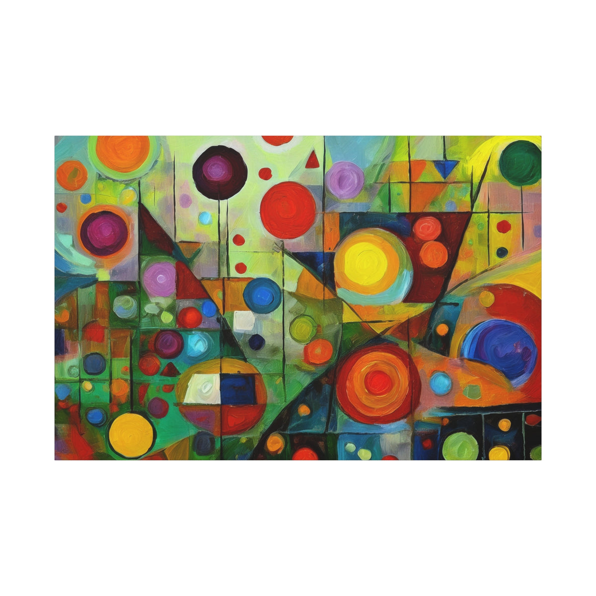 Abstract Oil Painting Print Canvas 24x16, 30x20, 36x24, 48x32, 60x40 Bright Latex Inks, Pine-Wood Inner Frame ABH-64