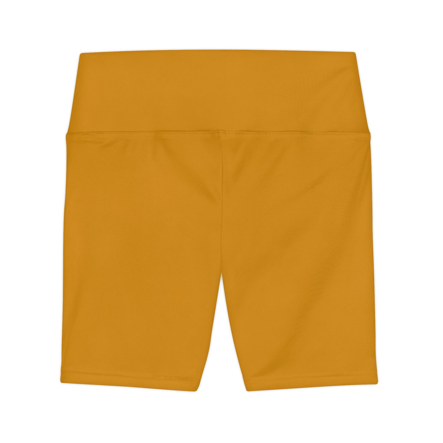 Harvest Bronze Women's High-Rise Workout Shorts — Solid Mustard Active Bike Shorts