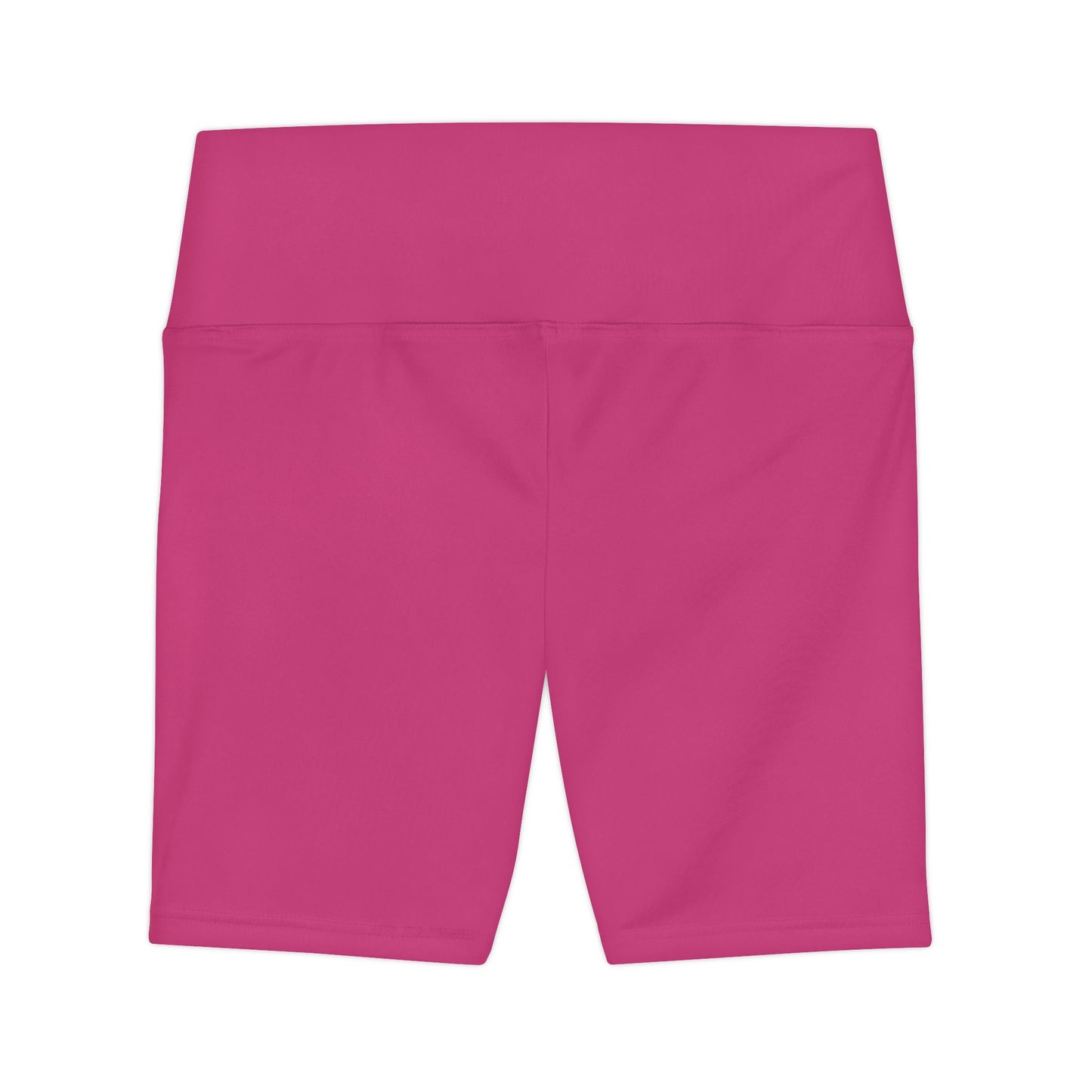 Rose Punch Women's Workout Shorts — Solid High-Waist Biker Shorts for Exercise & Everyday Wear