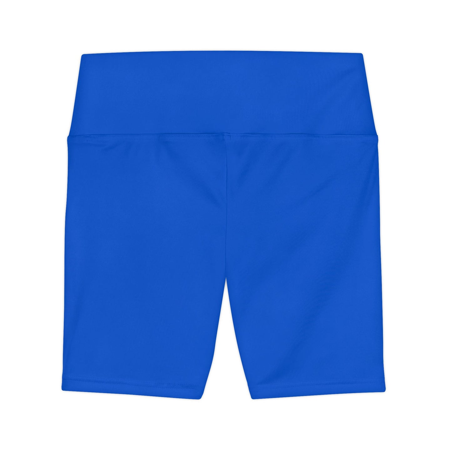 Laser Blue Women's Workout Shorts — Solid High-Waist Biker Shorts for Exercise & Everyday Wear