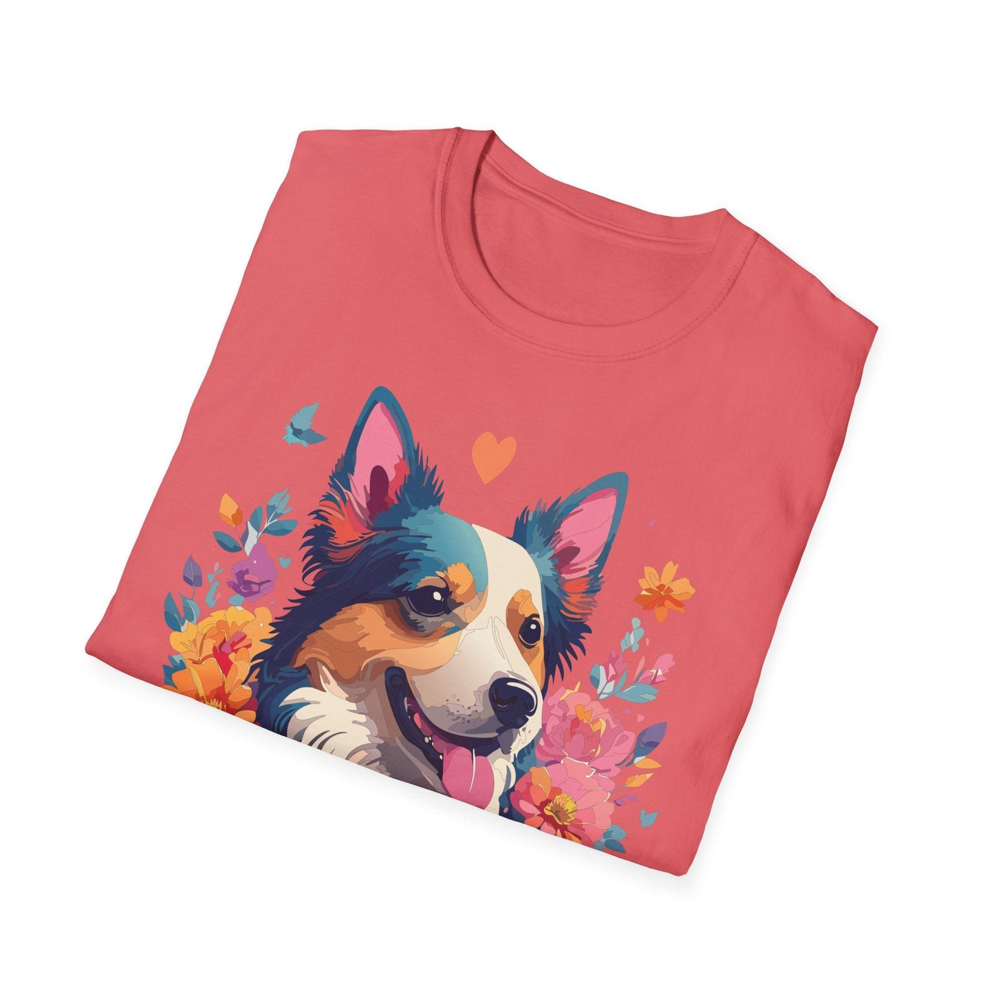 Animal Print Dog Shirt Unisex Softstyle Cotton Tee For Pet Lovers