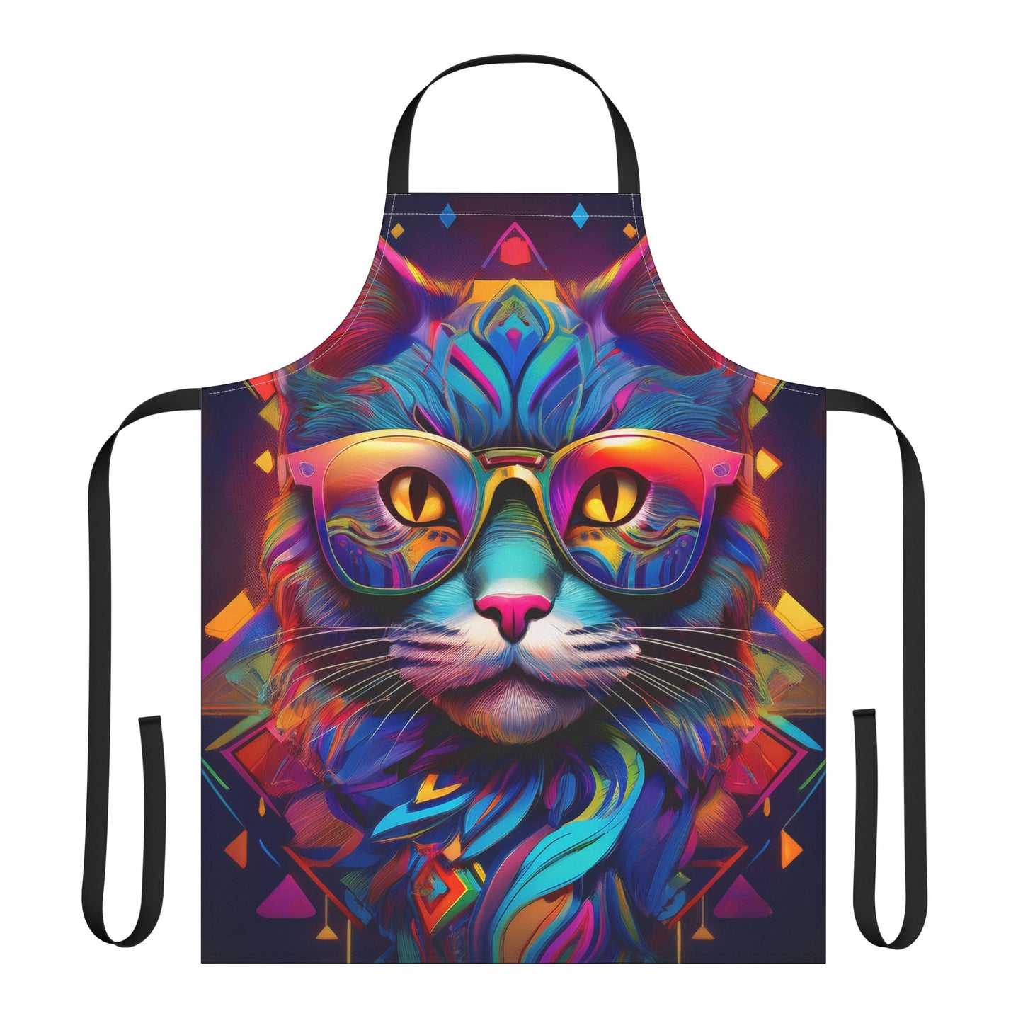 Cat 100% Polyester Stain-resistant 31.5 x 25.6 Art Print Canvas Apron 6