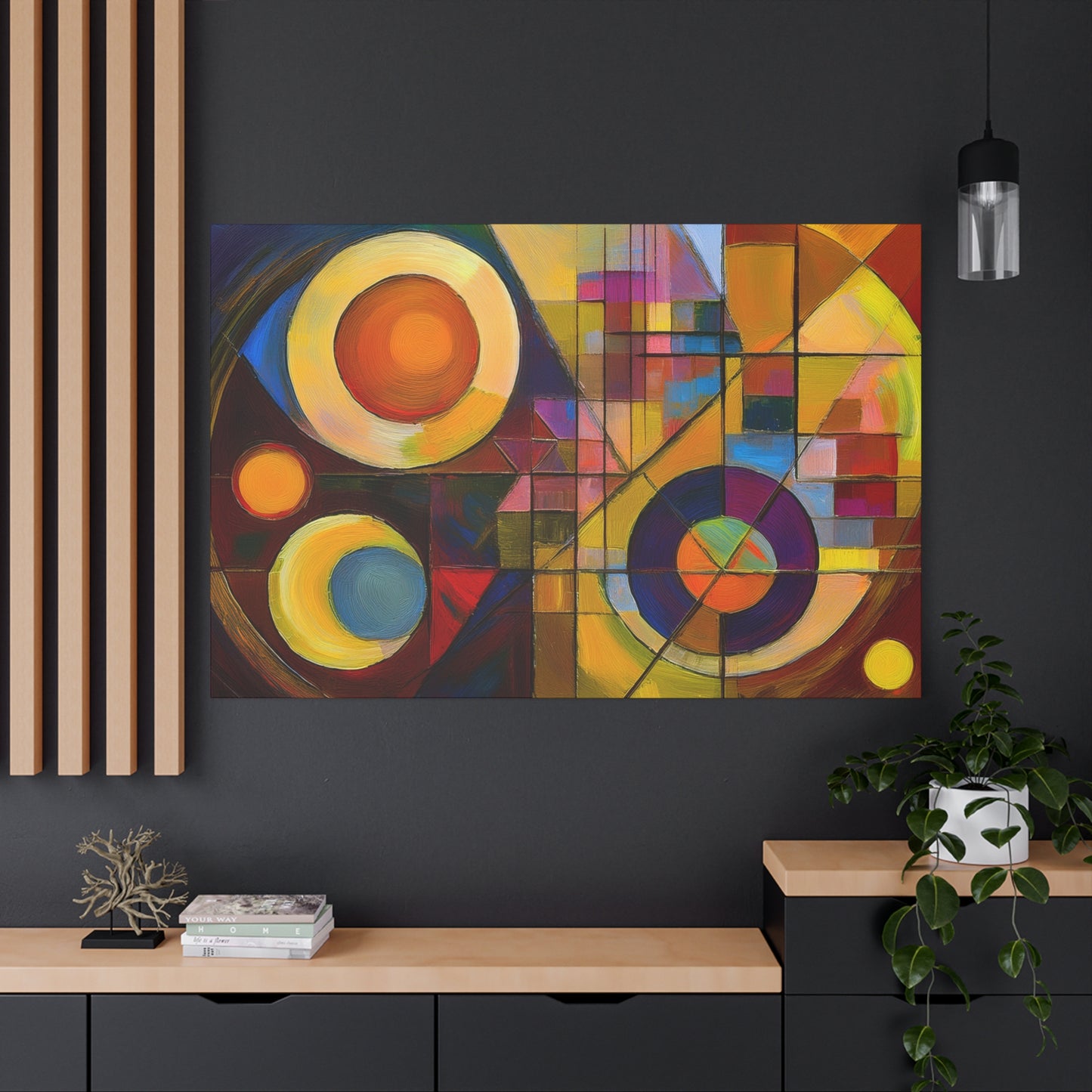 Abstract Oil Painting Print Canvas 24x16, 30x20, 36x24, 48x32, 60x40 Bright Latex Inks, Pine-Wood Inner Frame ABH-7