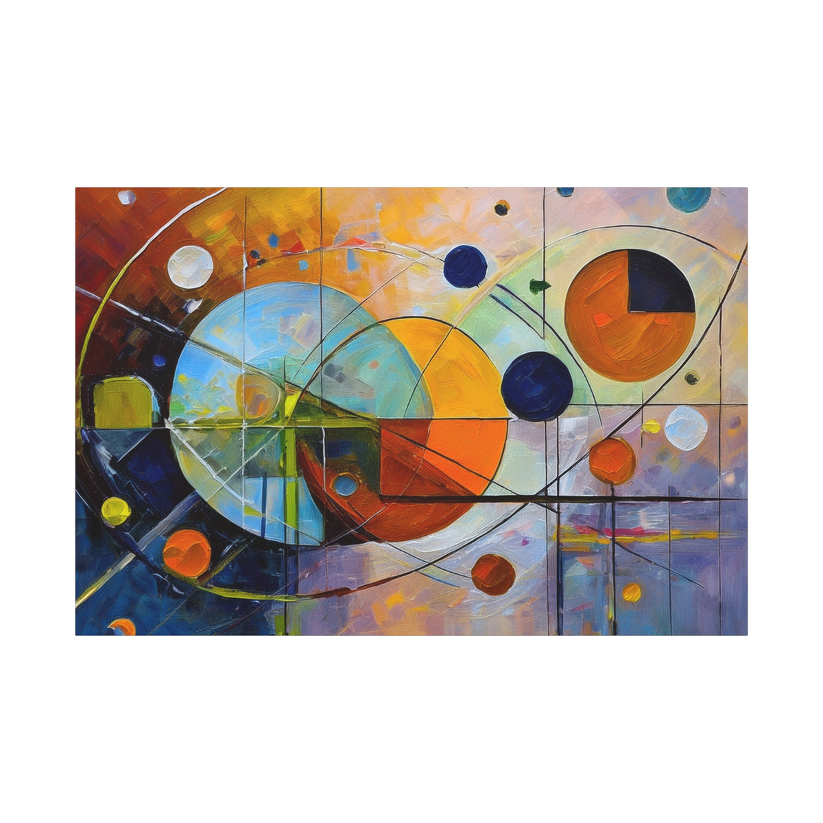Abstract Oil Painting Print Canvas 24x16, 30x20, 36x24, 48x32, 60x40 Bright Latex Inks, Pine-Wood Inner Frame ABH-41