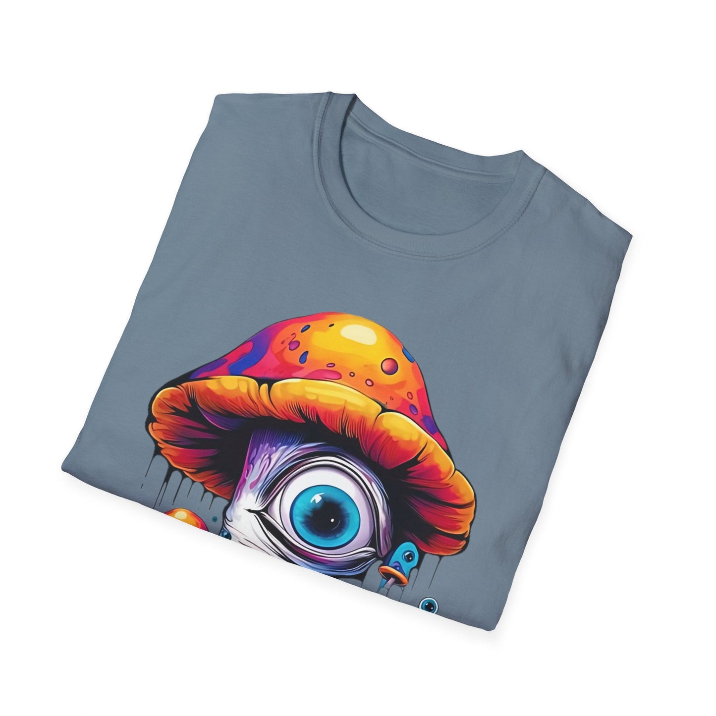 Unisex Mashroom T Shirt With Funny Mashroom Art Design Gildan Softstyle Tee For Everyday Comfort