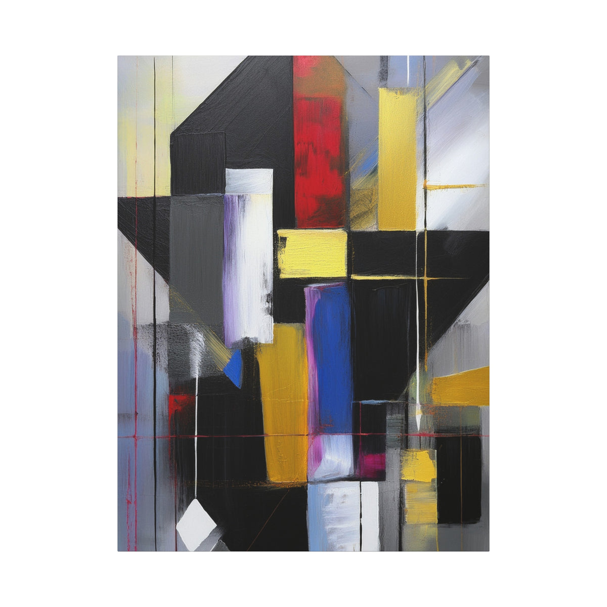 Abstract Geometric Painting Print Canvas 20x24,20x30,24x30 24x32,24x36,30x40 32x48,36x48,40x60 Pine-Wood Inner Frame ABS-36