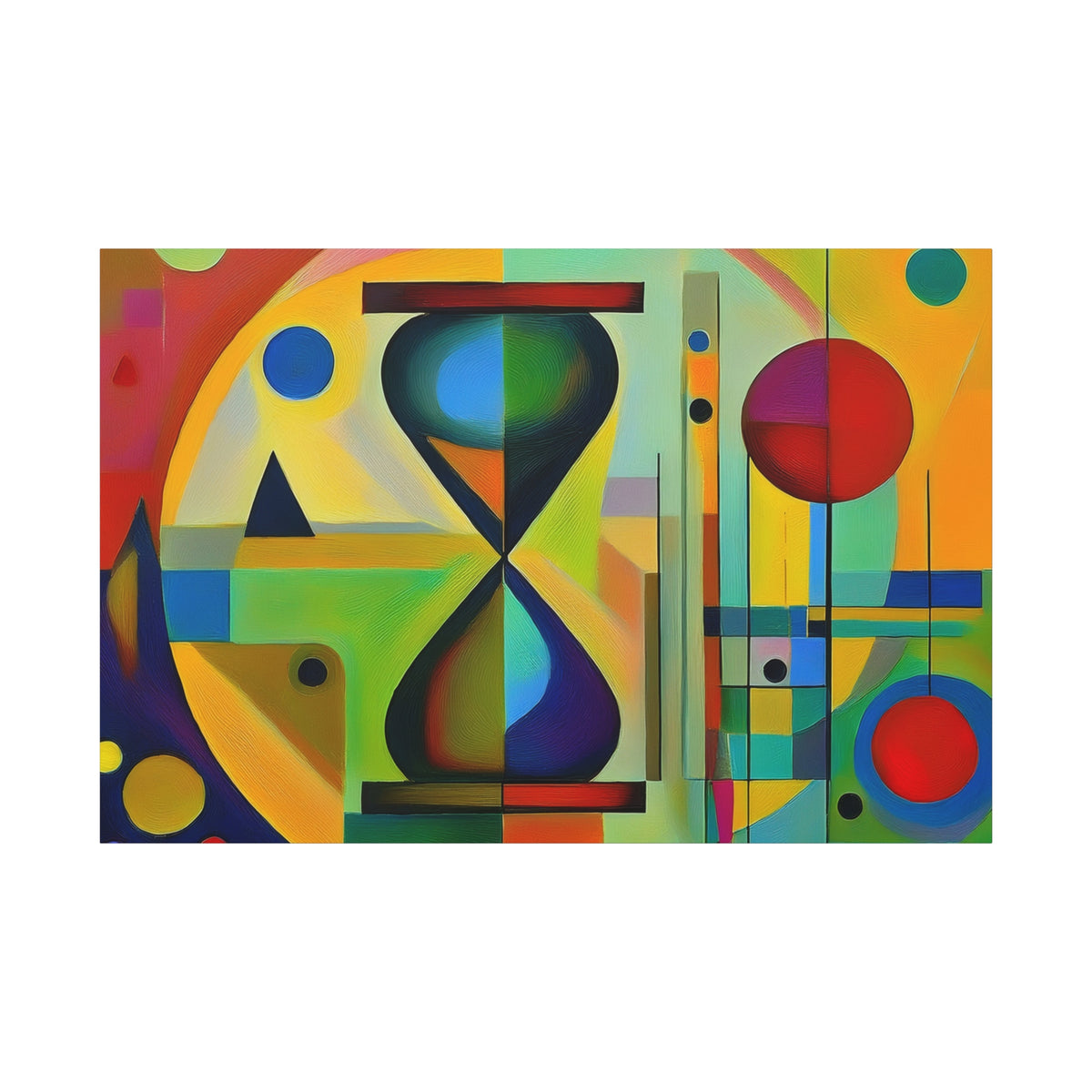 Abstract Oil Painting Print Canvas 24x16, 30x20, 36x24, 48x32, 60x40 Bright Latex Inks, Pine-Wood Inner Frame ABH-56