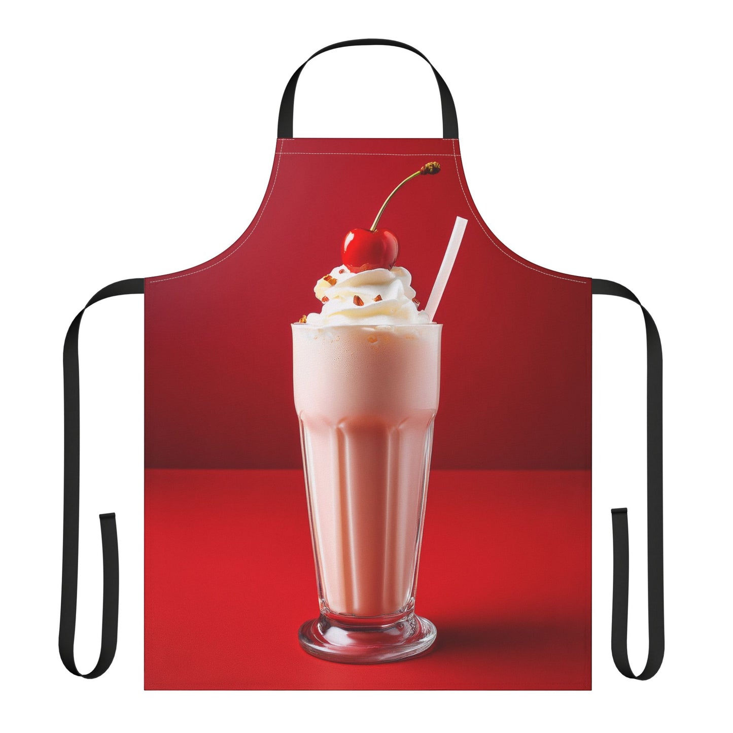 Milkshake 100% Polyester Stain-resistant 31.5 x 25.6 Art Print Canvas Apron 1