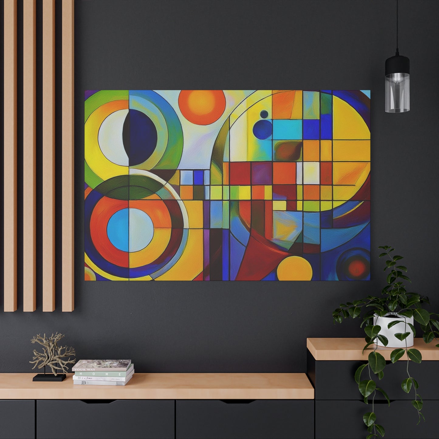 Abstract Oil Painting Print Canvas 24x16 30x20 36x24 48x32 60x40 Bright Latex Inks Horizontal Pine-Wood Inner Frame ABH-18