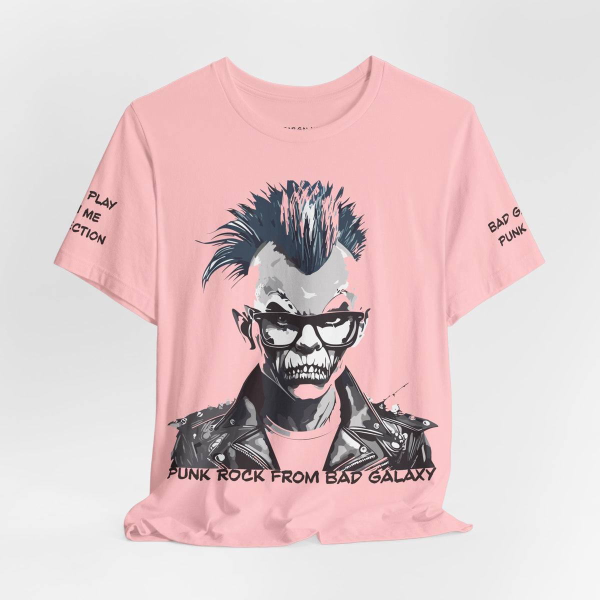 Punk Rock Graphic Unisex Cotton Bella+Canvas Tee with Art Design b32