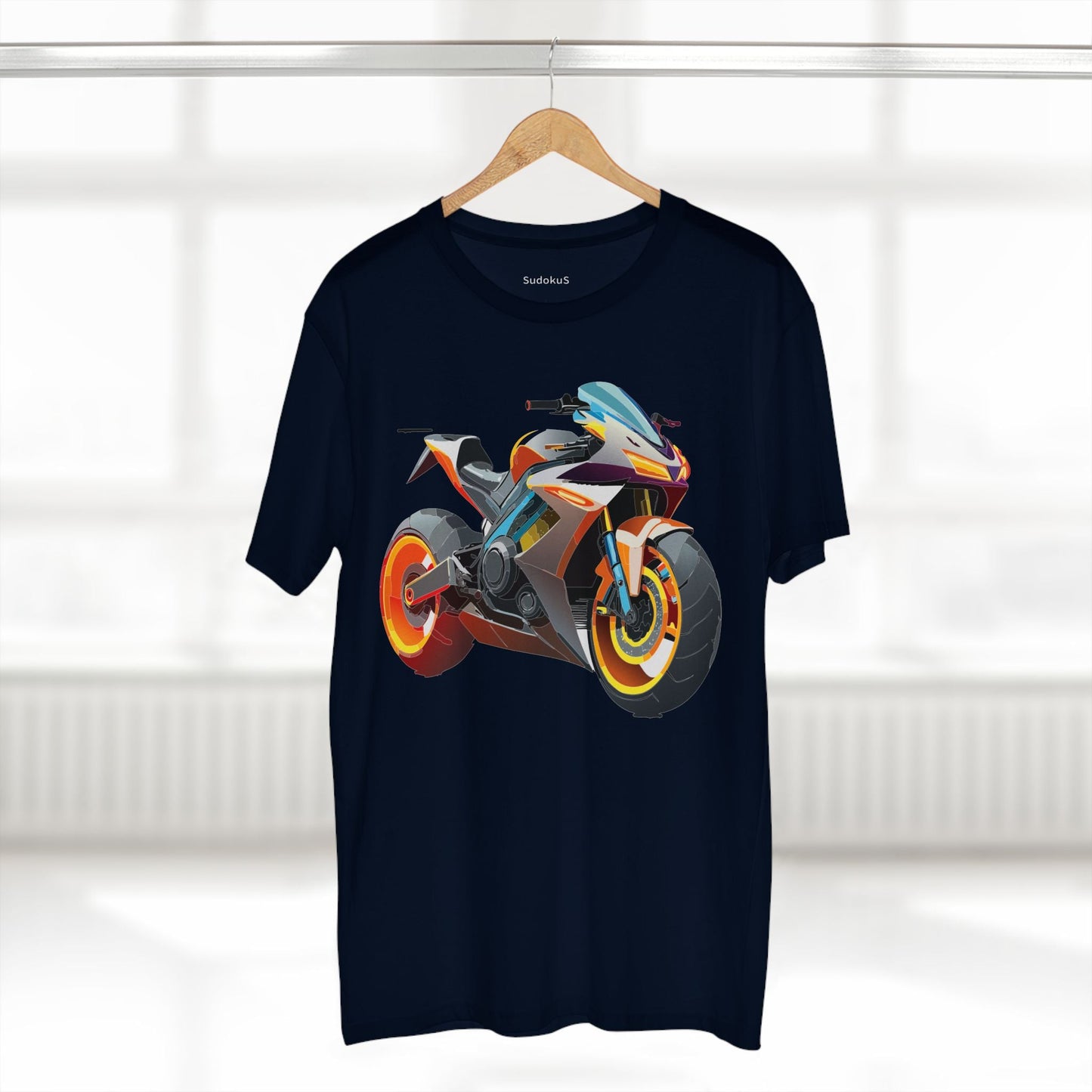 Moto Bike Graphic Unisex 100 Cotton Staple Tee 24