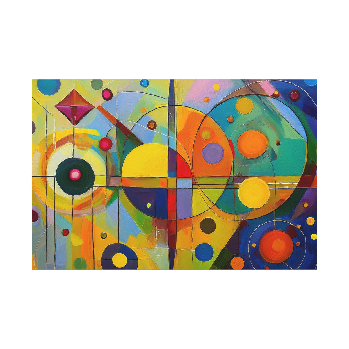 Abstract Oil Painting Print Canvas 24x16, 30x20, 36x24, 48x32, 60x40 Bright Latex Inks, Pine-Wood Inner Frame ABH-62
