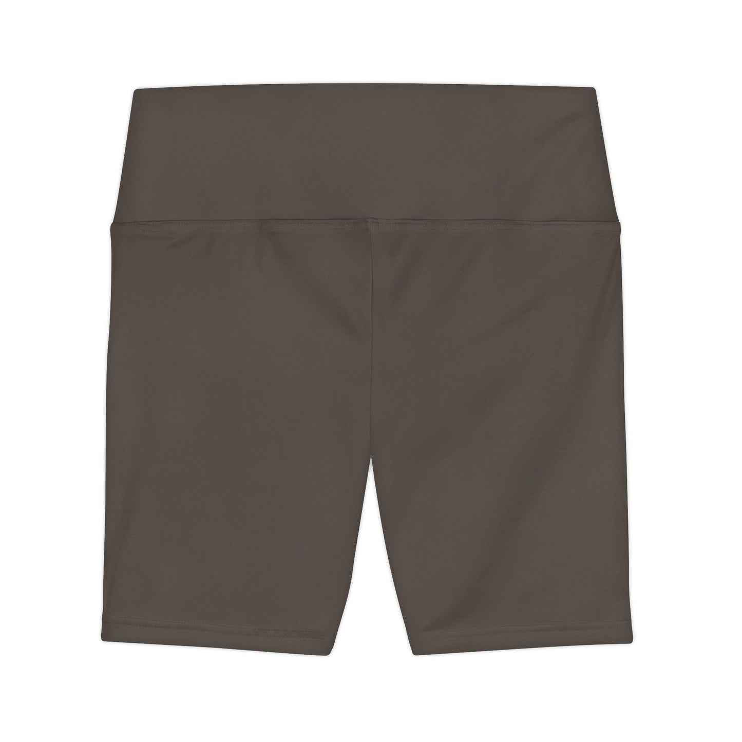 Stone Brown High-Waist Women's Workout Shorts — Seamless Biker Fitness Shorts