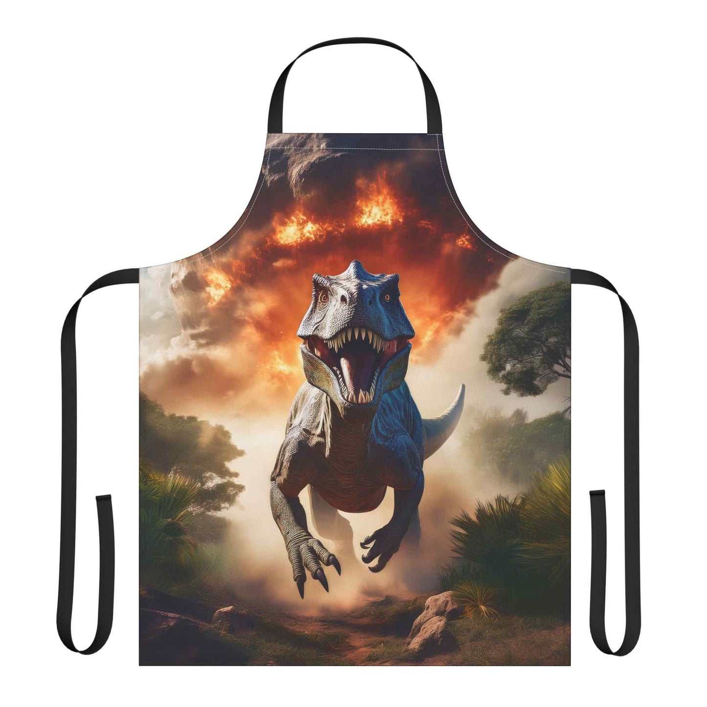 Dinosaur 100% Polyester Stain-resistant 31.5 x 25.6 Art Print Canvas Apron 3