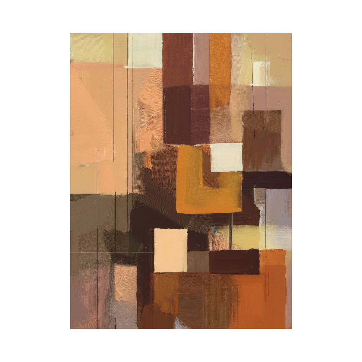 Abstract Geometric Painting Print Canvas 20x24,20x30,24x30 24x32,24x36,30x40 32x48,36x48,40x60 Pine-Wood Inner Frame ABS-49