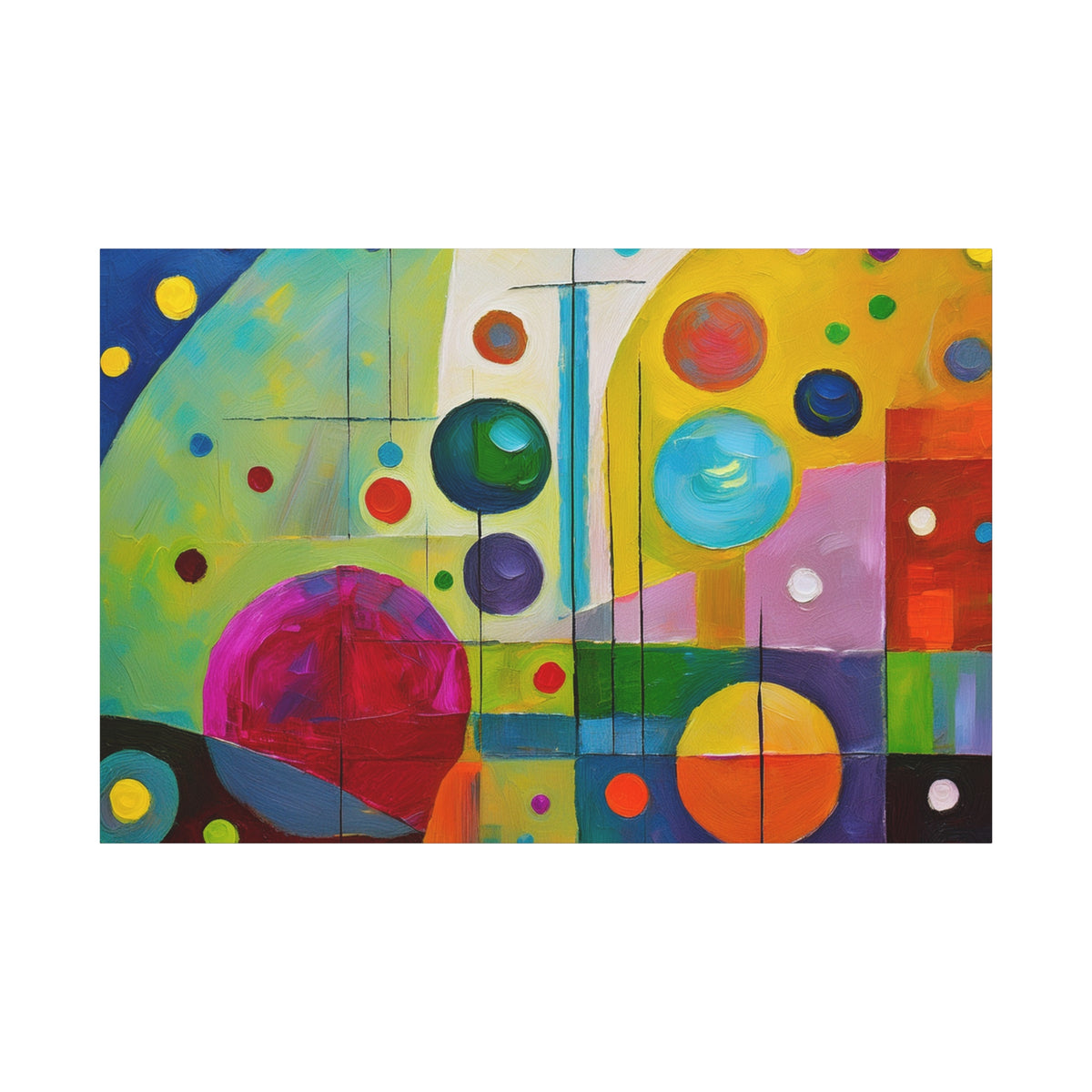Abstract Oil Painting Print Canvas 24x16, 30x20, 36x24, 48x32, 60x40 Bright Latex Inks, Pine-Wood Inner Frame ABH-65