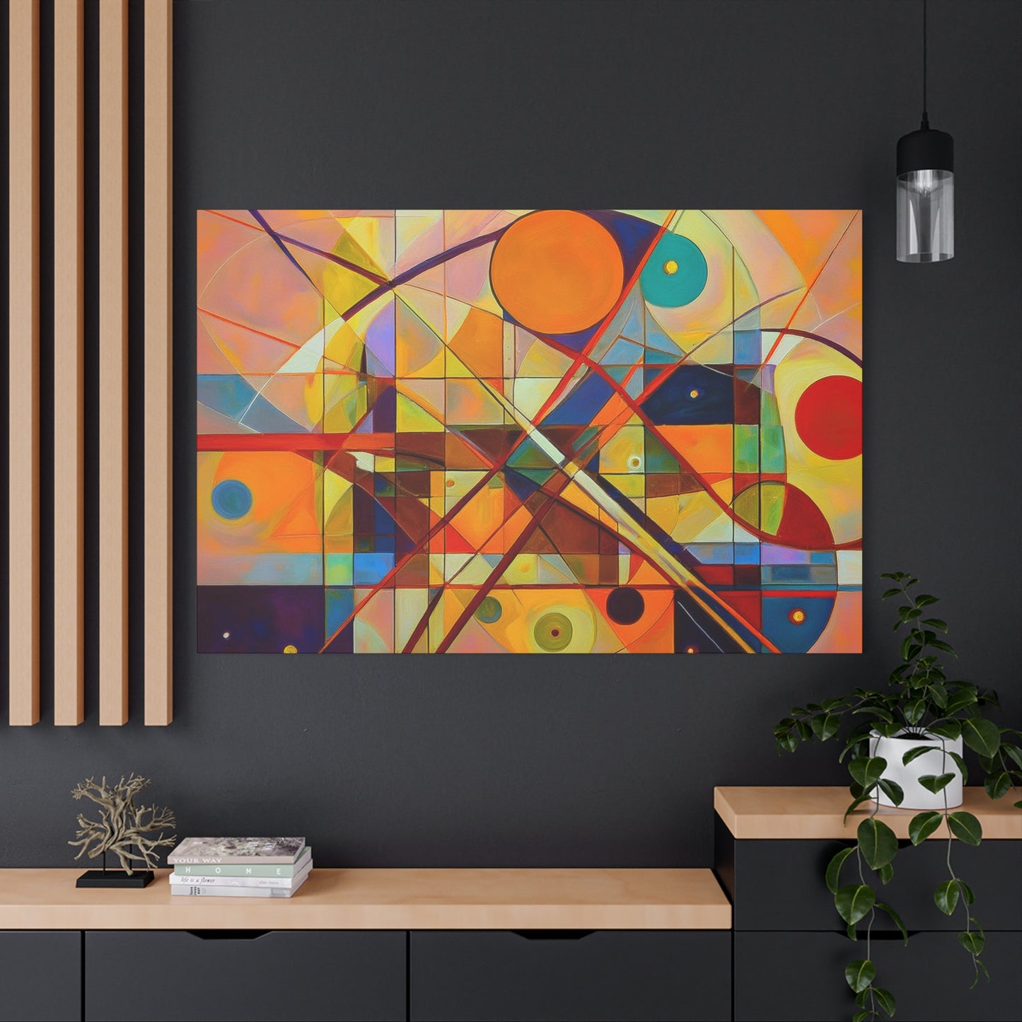 Abstract Oil Painting Print Canvas 24x16, 30x20, 36x24, 48x32, 60x40 Bright Latex Inks, Pine-Wood Inner Frame ABH-22