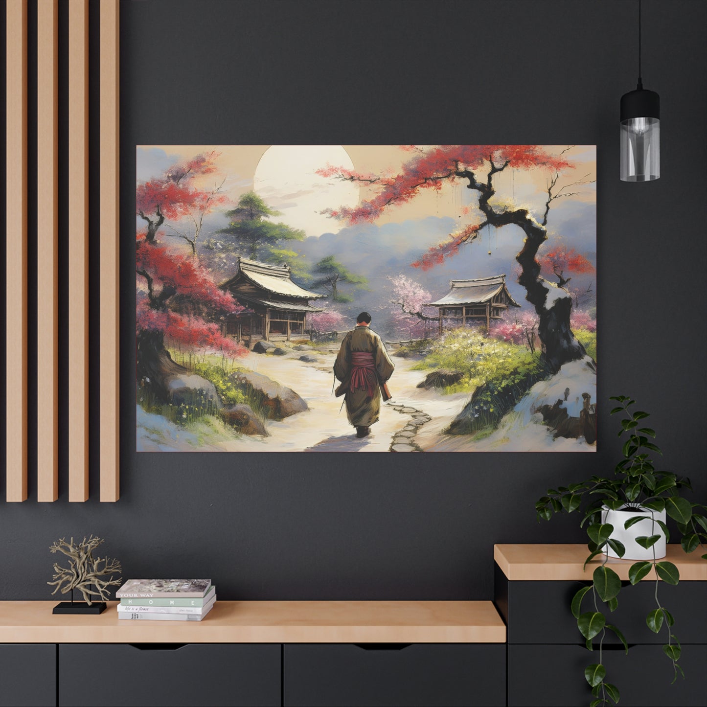 Japanese Painting Print Canvas 24x16, 30x20, 36x24, 48x32, 60x40, Bright Latex Inks Pine-Wood Inner Frame JPN-69