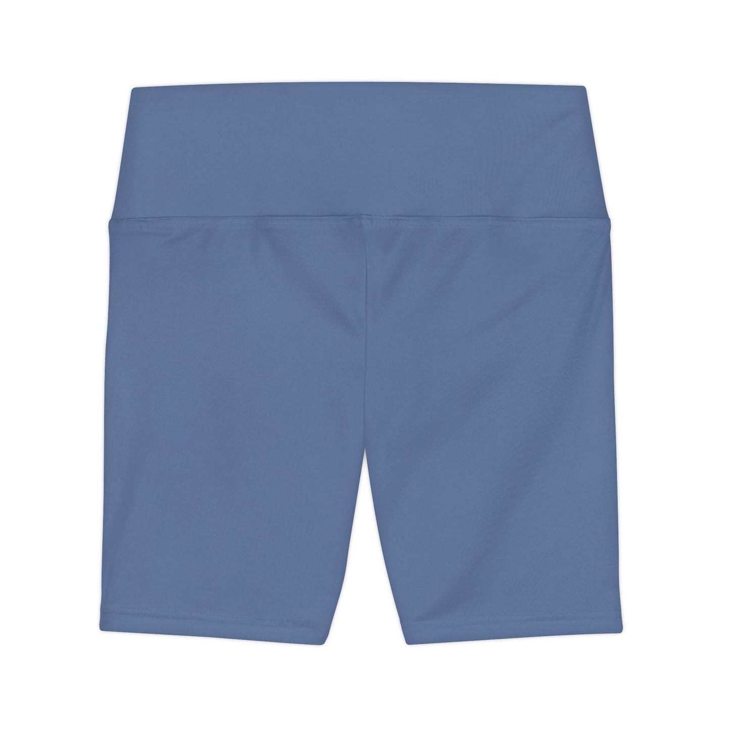 Derby Blue Women's Workout Shorts — Solid High-Waist Biker Shorts for Exercise & Everyday Wear