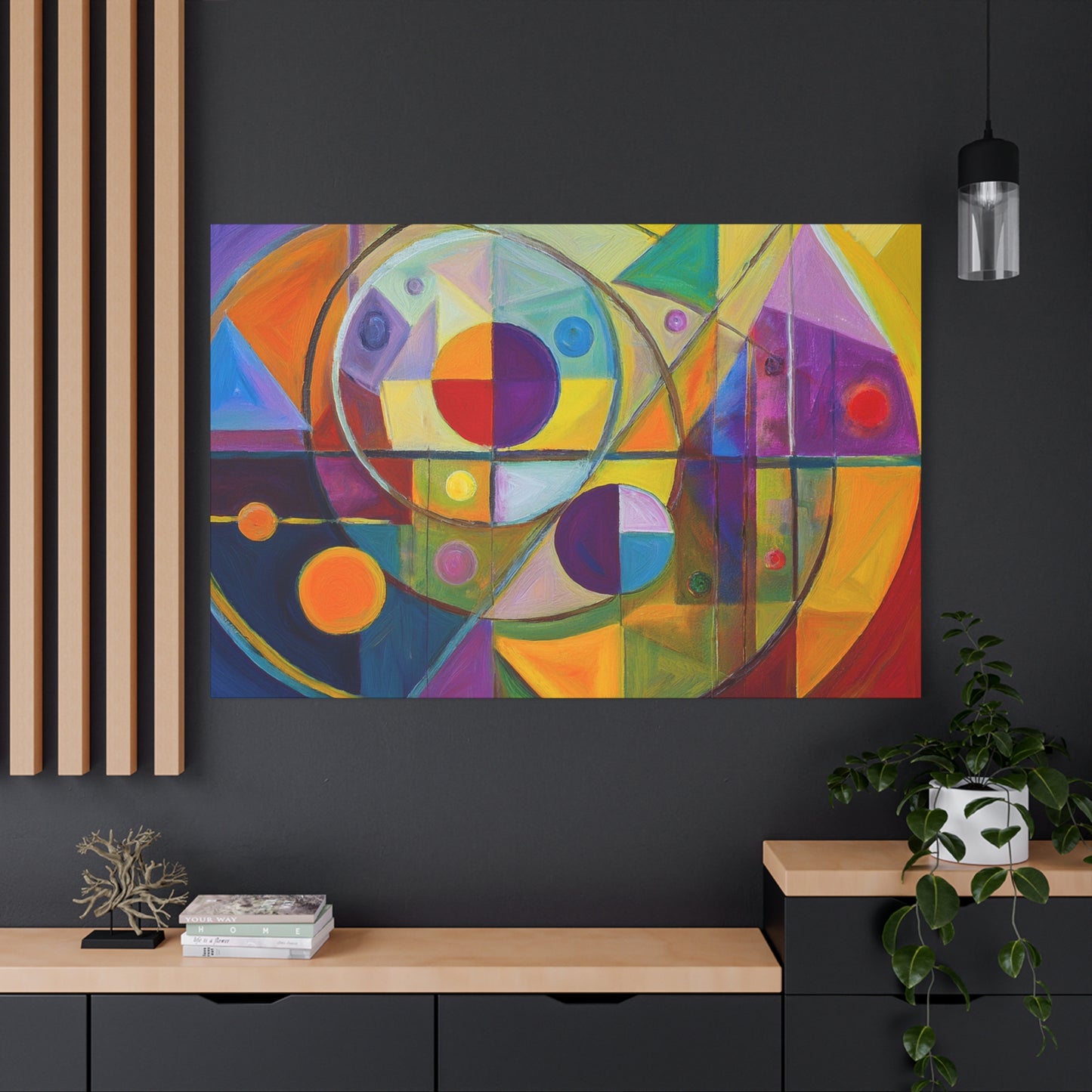 Abstract Oil Painting Print Canvas 24x16 30x20 36x24 48x32 60x40 Bright Latex Inks Horizontal Pine-Wood Inner Frame ABH-15