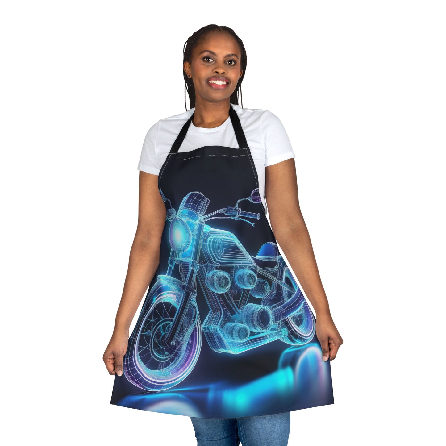 Laser Bike 100% Polyester Stain-resistant 31.5 x 25.6 | Art Print Canvas Apron 3