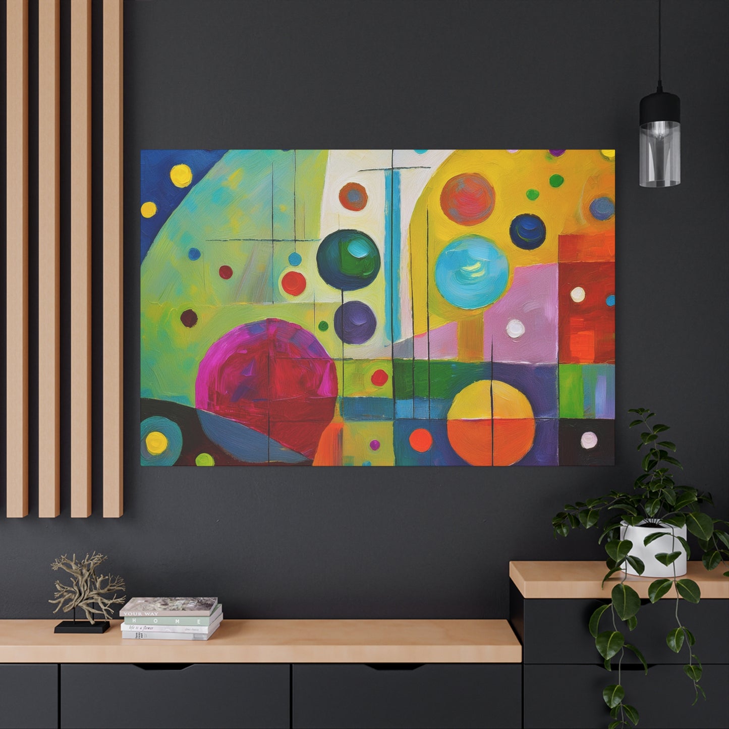 Abstract Oil Painting Print Canvas 24x16, 30x20, 36x24, 48x32, 60x40 Bright Latex Inks, Pine-Wood Inner Frame ABH-65