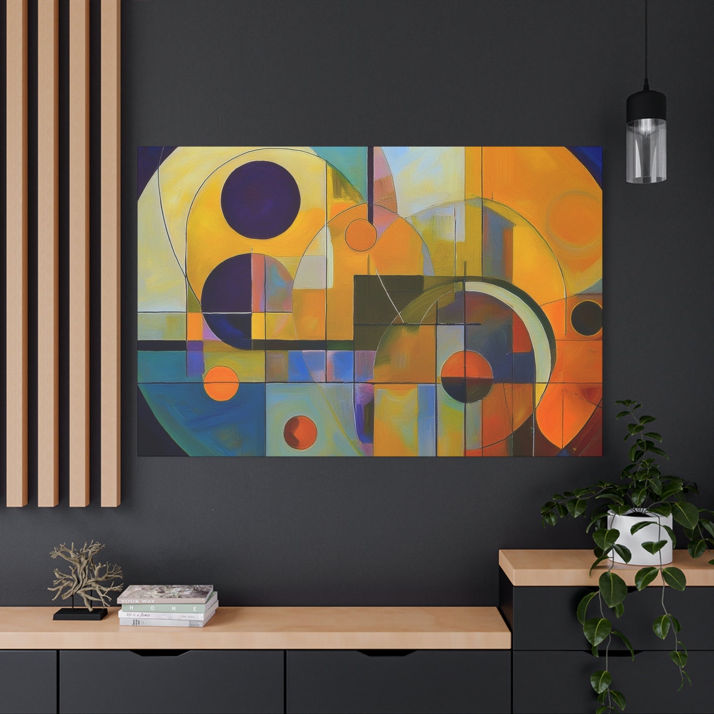 Abstract Oil Painting Print Canvas 24x16, 30x20, 36x24, 48x32, 60x40 Bright Latex Inks, Pine-Wood Inner Frame ABH-3