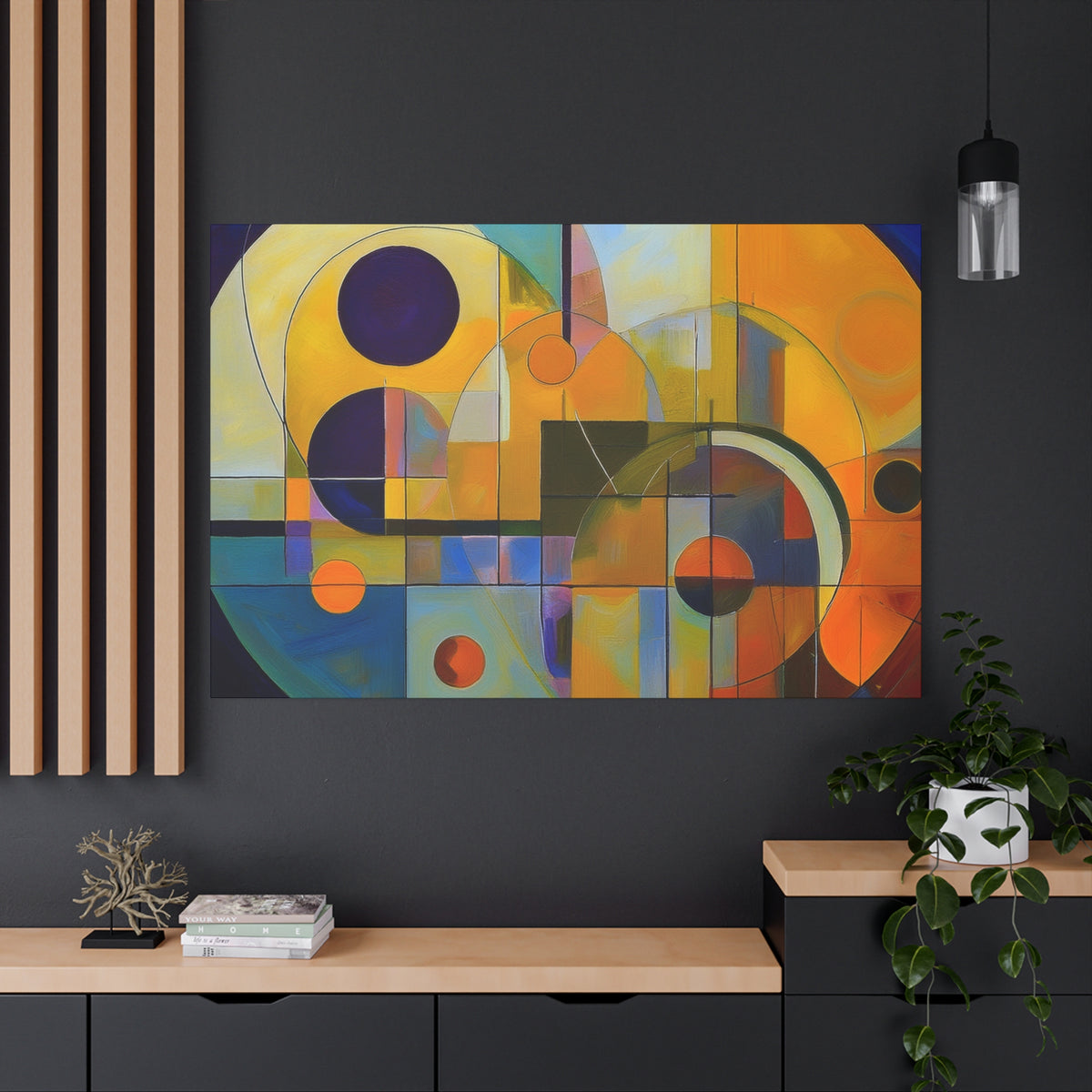 Abstract Oil Painting Print Canvas 24x16, 30x20, 36x24, 48x32, 60x40 Bright Latex Inks, Pine-Wood Inner Frame ABH-3