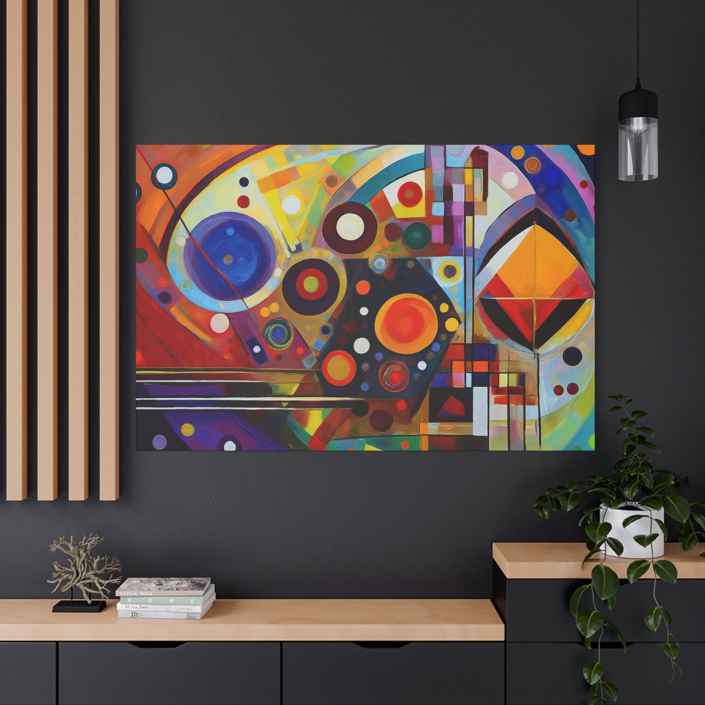 Abstract Oil Painting Print Canvas 24x16, 30x20, 36x24, 48x32, 60x40 Bright Latex Inks, Pine-Wood Inner Frame ABH-35