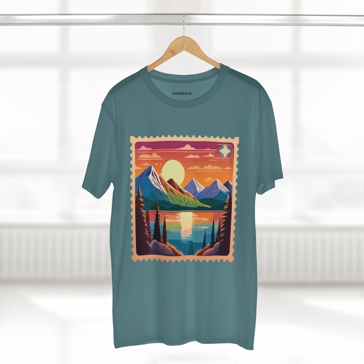 Postage Stamp Shirt Unisex Original Art Design Cotton Tee PS17 Retro2Nova Premium Cotton Staple Tee