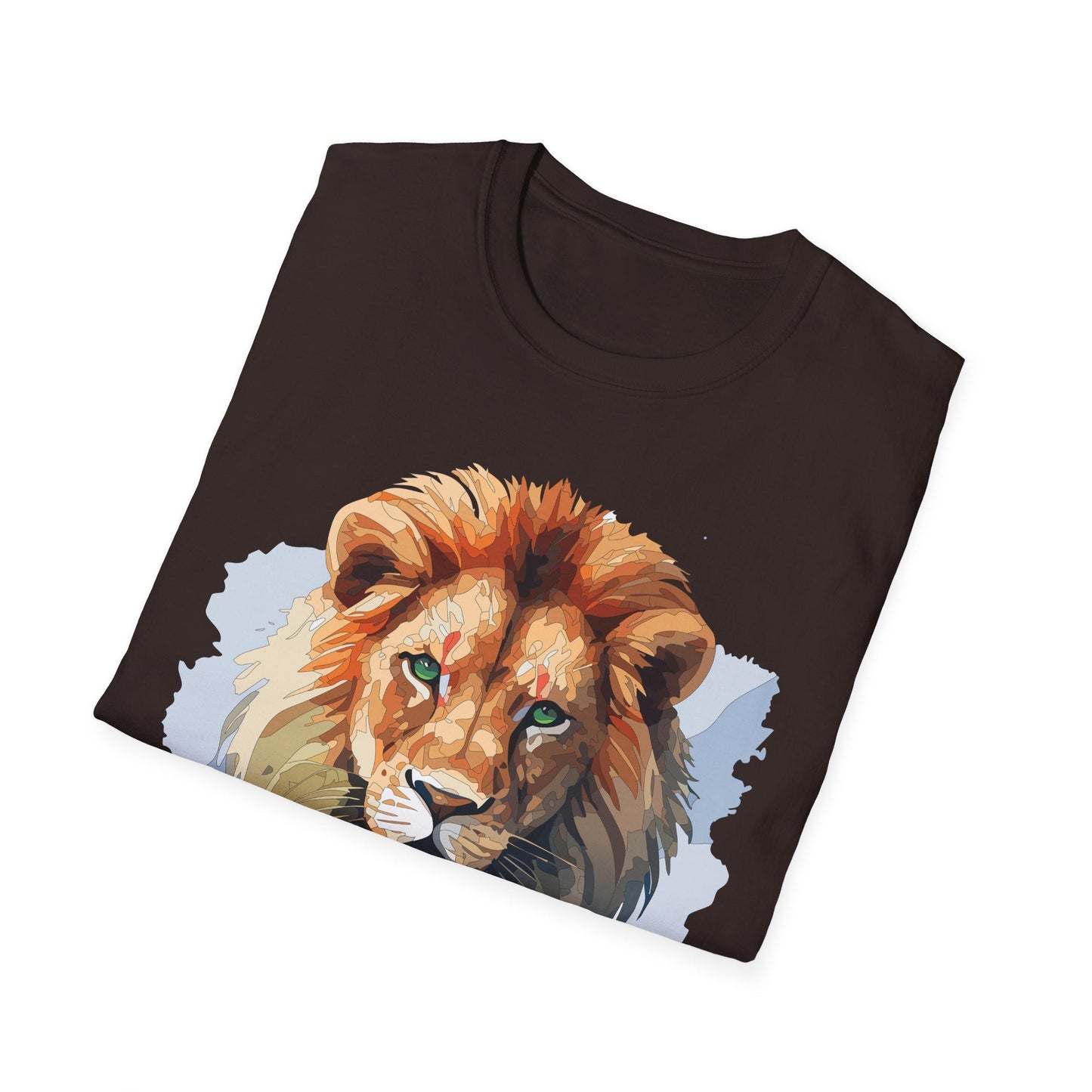 Lion Shirt Unisex Animal Tee Softstyle Gildan 64000 100 Percent Ring Spun Cotton