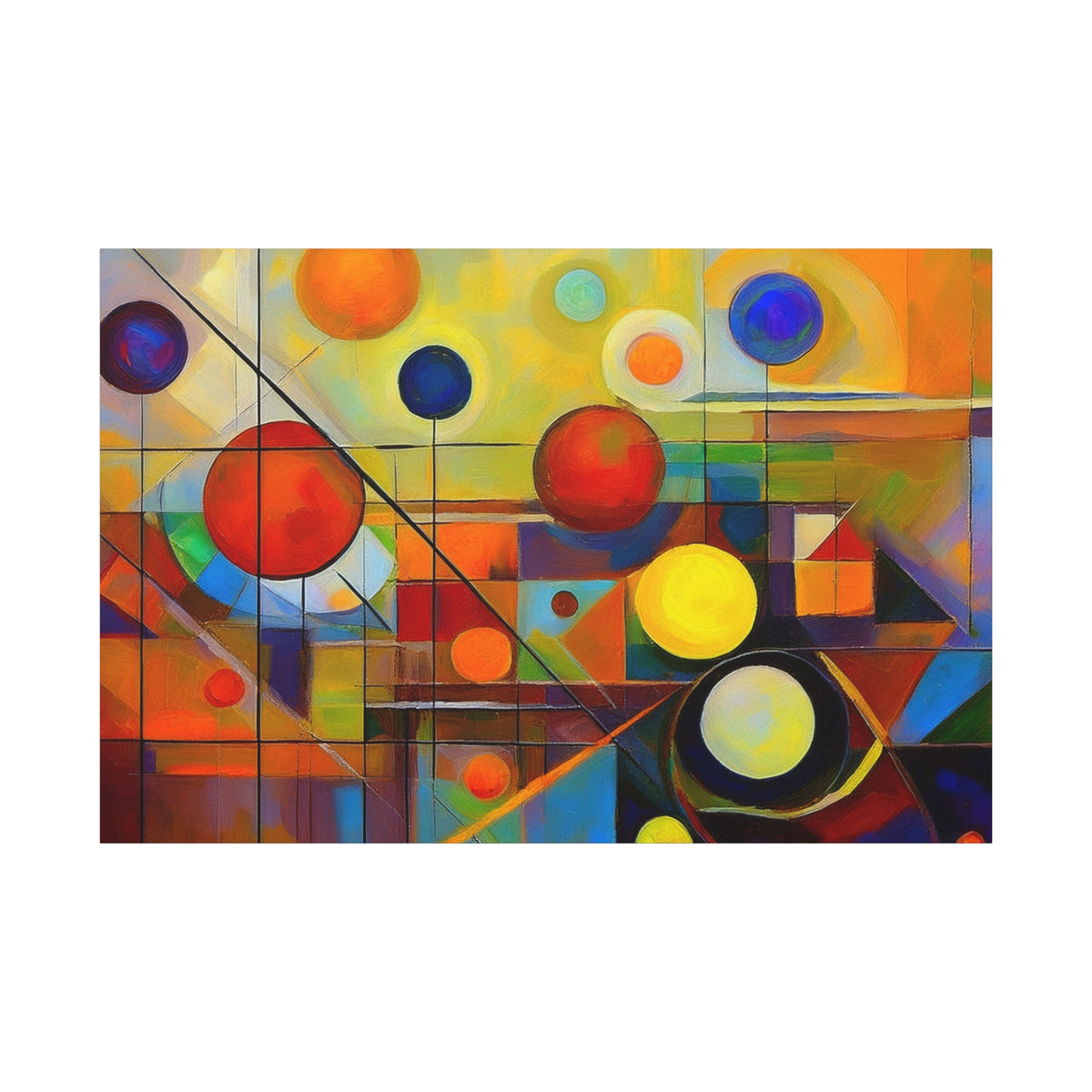 Abstract Oil Painting Print Canvas 24x16, 30x20, 36x24, 48x32, 60x40 Bright Latex Inks, Pine-Wood Inner Frame ABH-40