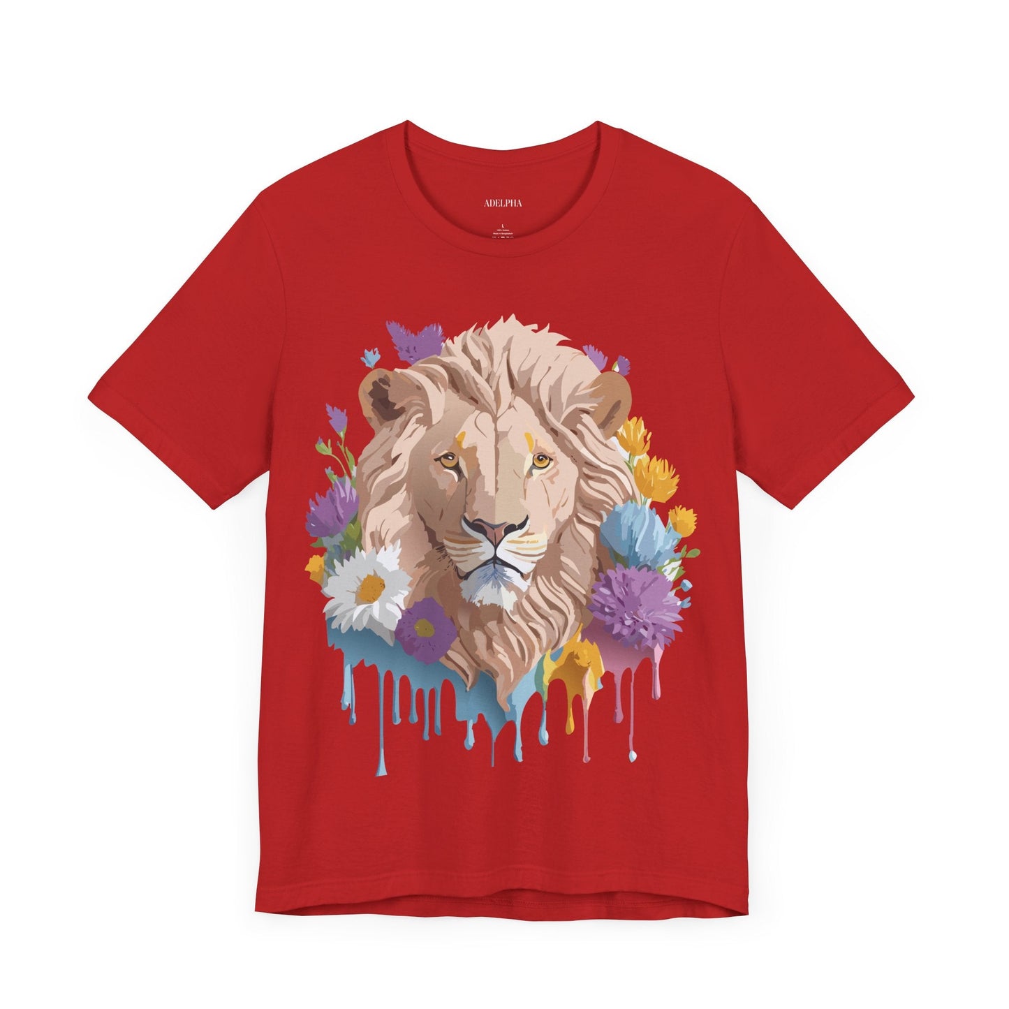 Adelpha Lion Graphic T Shirt Unisex Short Sleeve Tee With Vintage Inspired Artwork