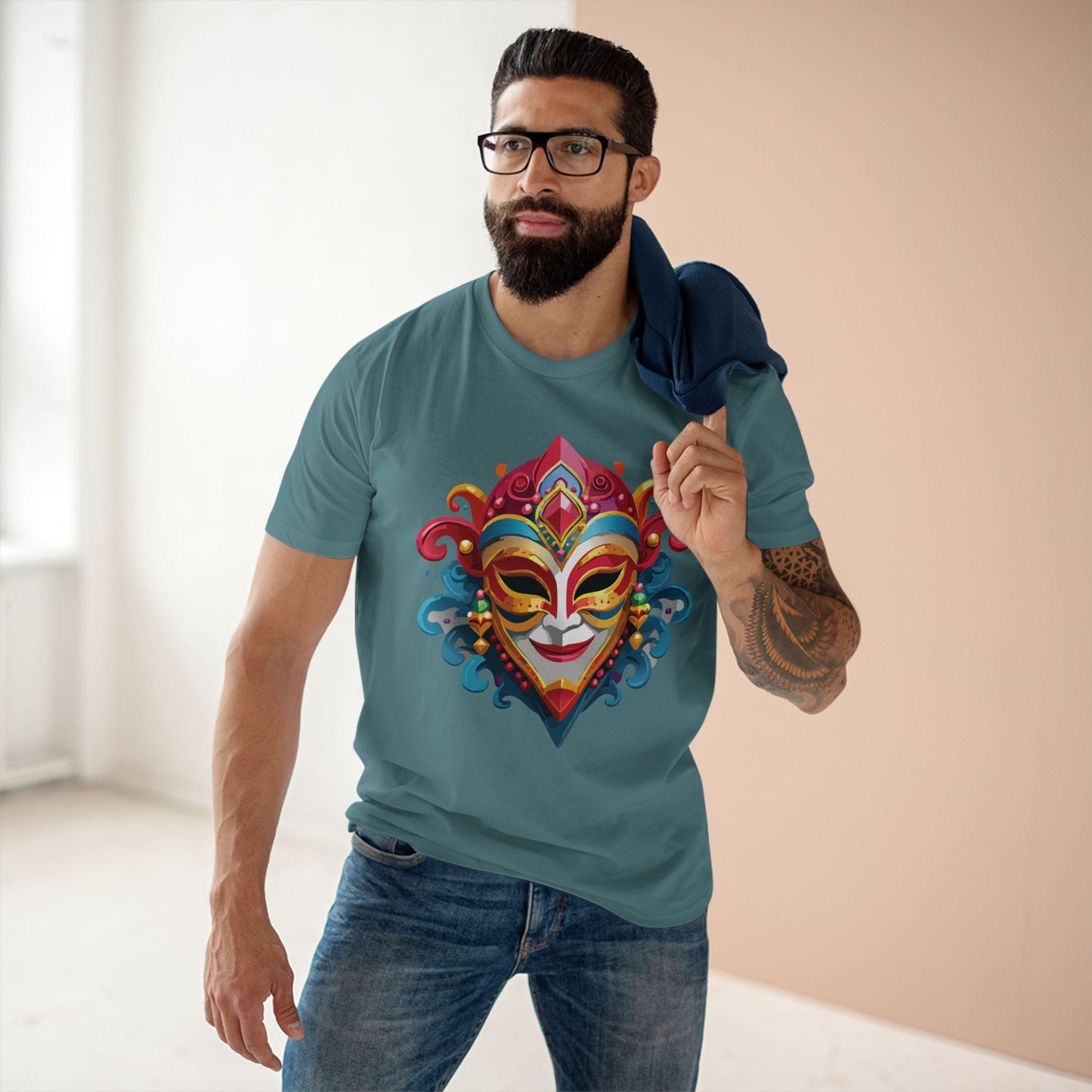 Mask Graphic Unisex 100 Cotton Staple Tee 21