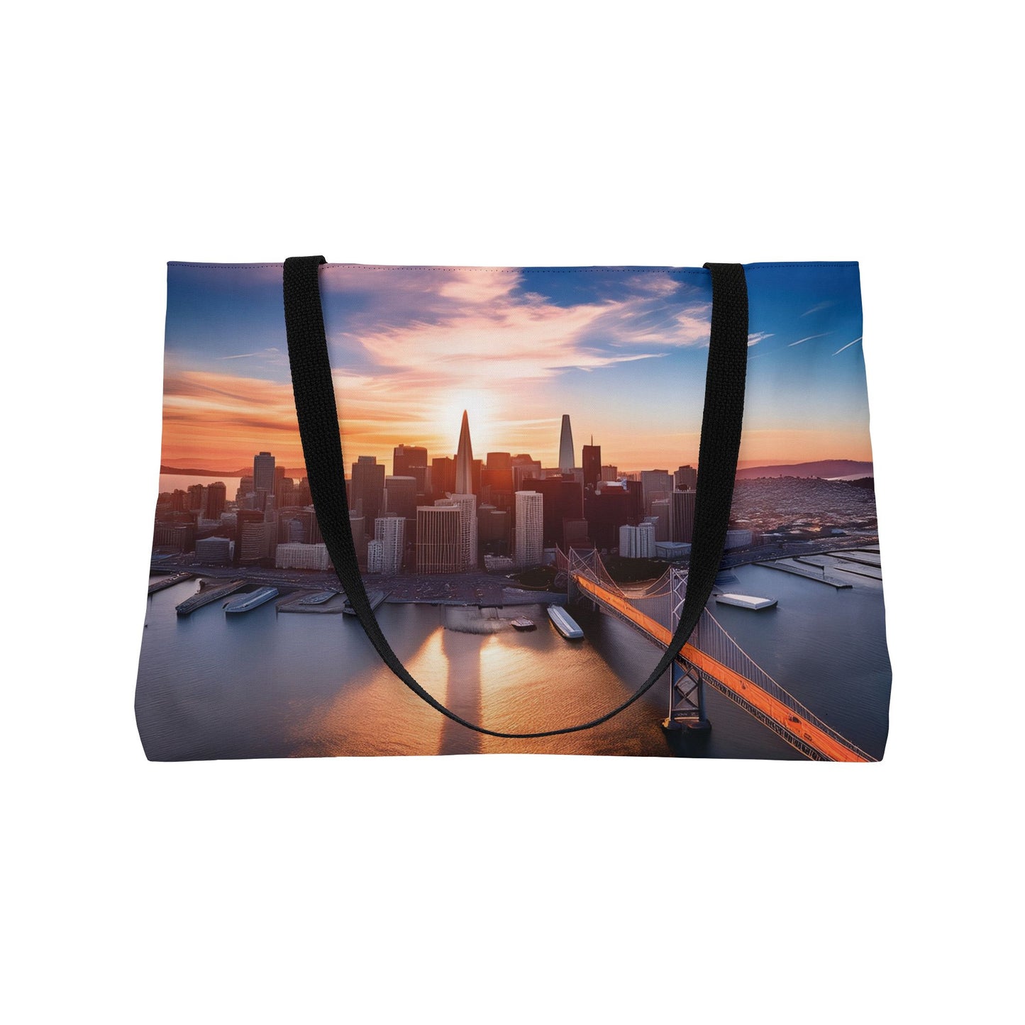 San Francisco Photo Print Bag 100% Spun Poly 24x13 Canvas Art Bag C-12