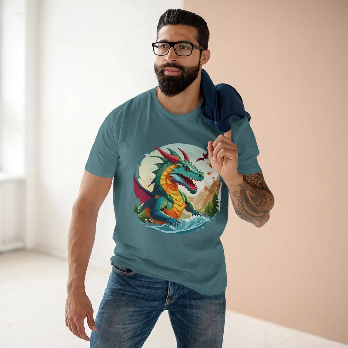 Dragon Graphic Unisex 100 Cotton Staple Tee 26