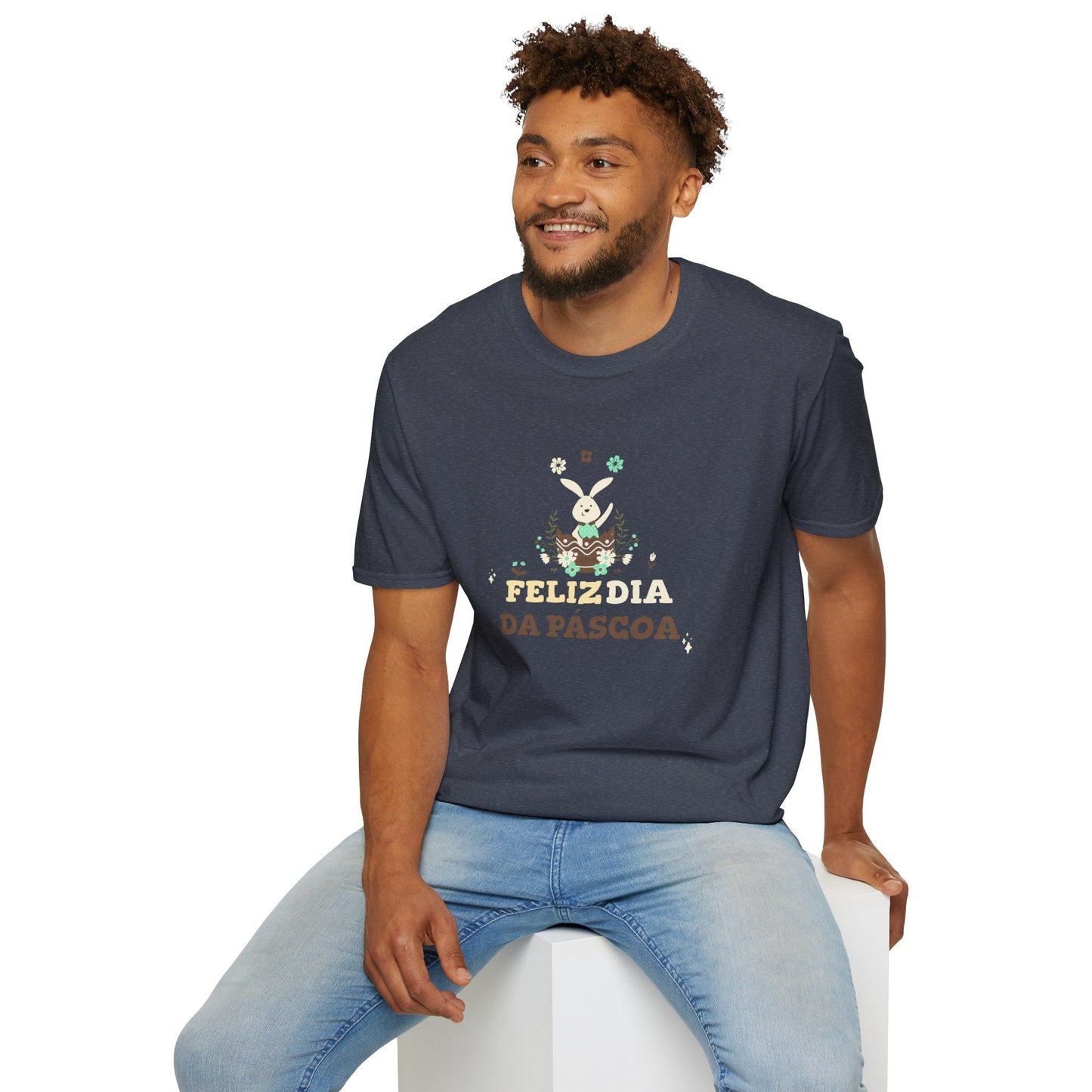 Easter Day T Shirt Unisex Softstyle Tee With Easter Design Print Gildan 64000 Comfort Fit