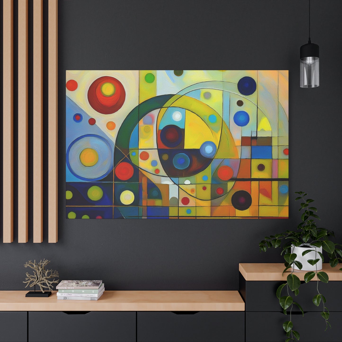 Abstract Oil Painting Print Canvas 24x16, 30x20, 36x24, 48x32, 60x40 Bright Latex Inks, Pine-Wood Inner Frame ABH-38