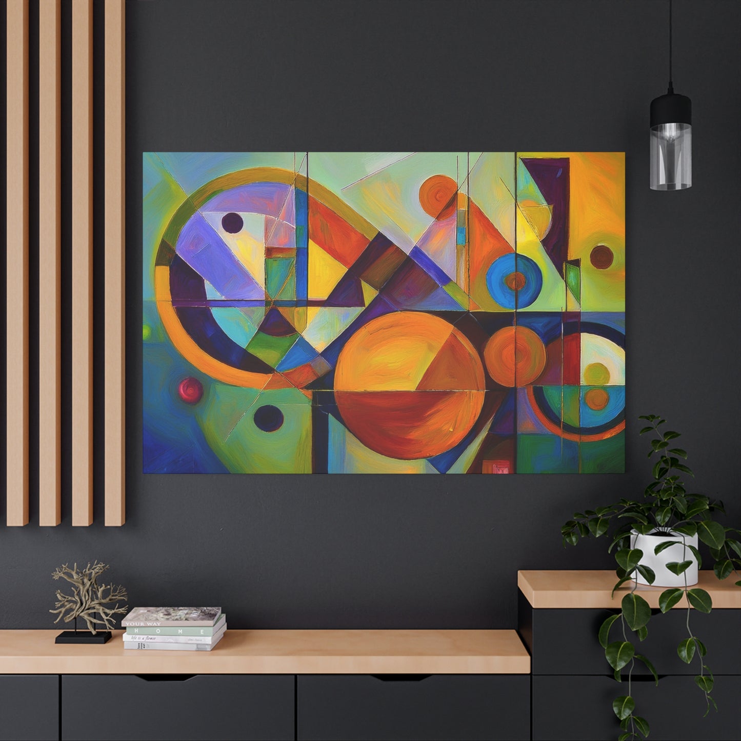 Abstract Oil Painting Print Canvas 24x16, 30x20, 36x24, 48x32, 60x40 Bright Latex Inks, Pine-Wood Inner Frame ABH-8