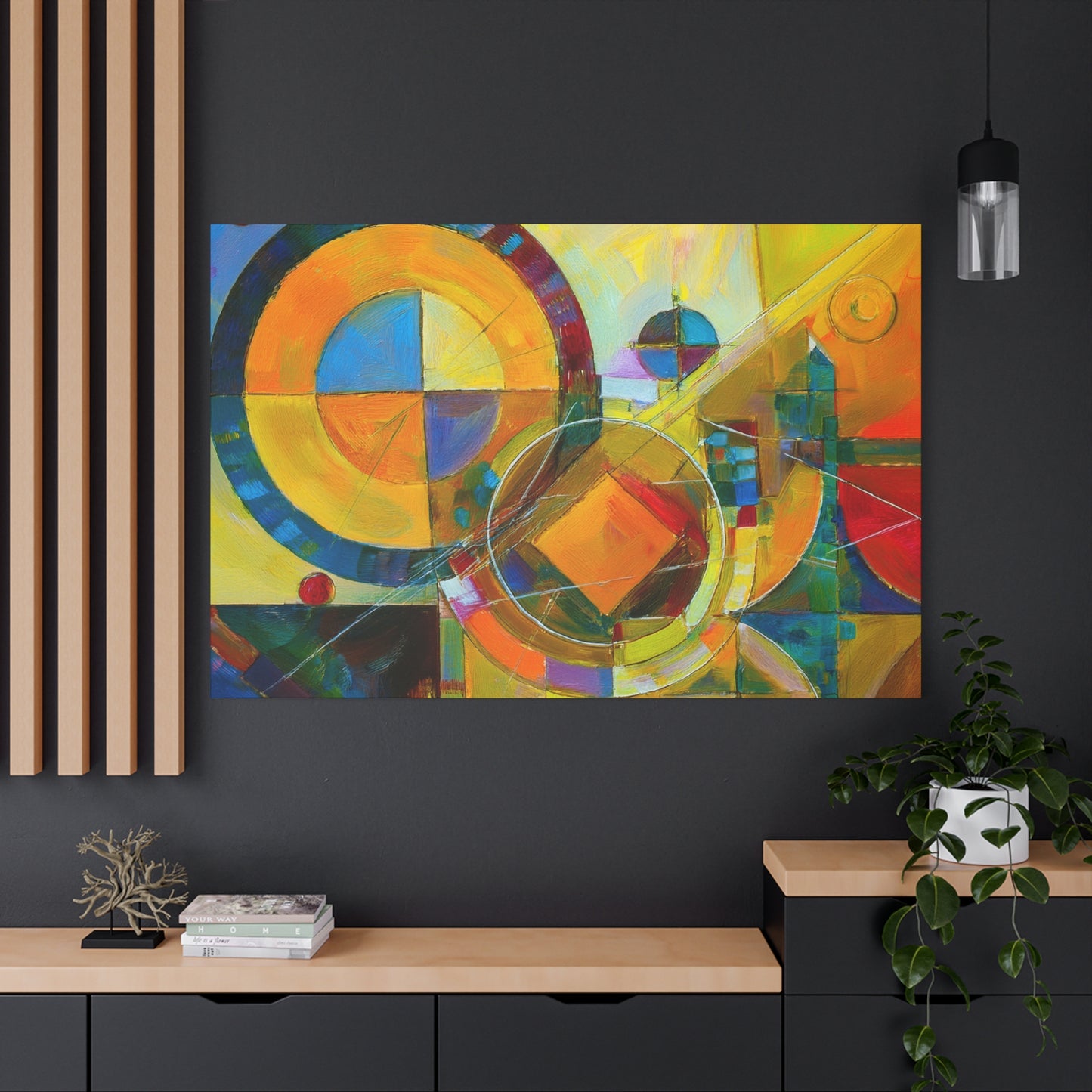 Abstract Oil Painting Print Canvas 24x16, 30x20, 36x24, 48x32, 60x40 Bright Latex Inks, Pine-Wood Inner Frame ABH-10