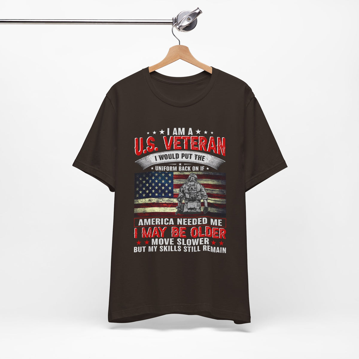 I Am A U.S. Veteran shirt American Flag Military Veteran Unisex Cotton Tee v25