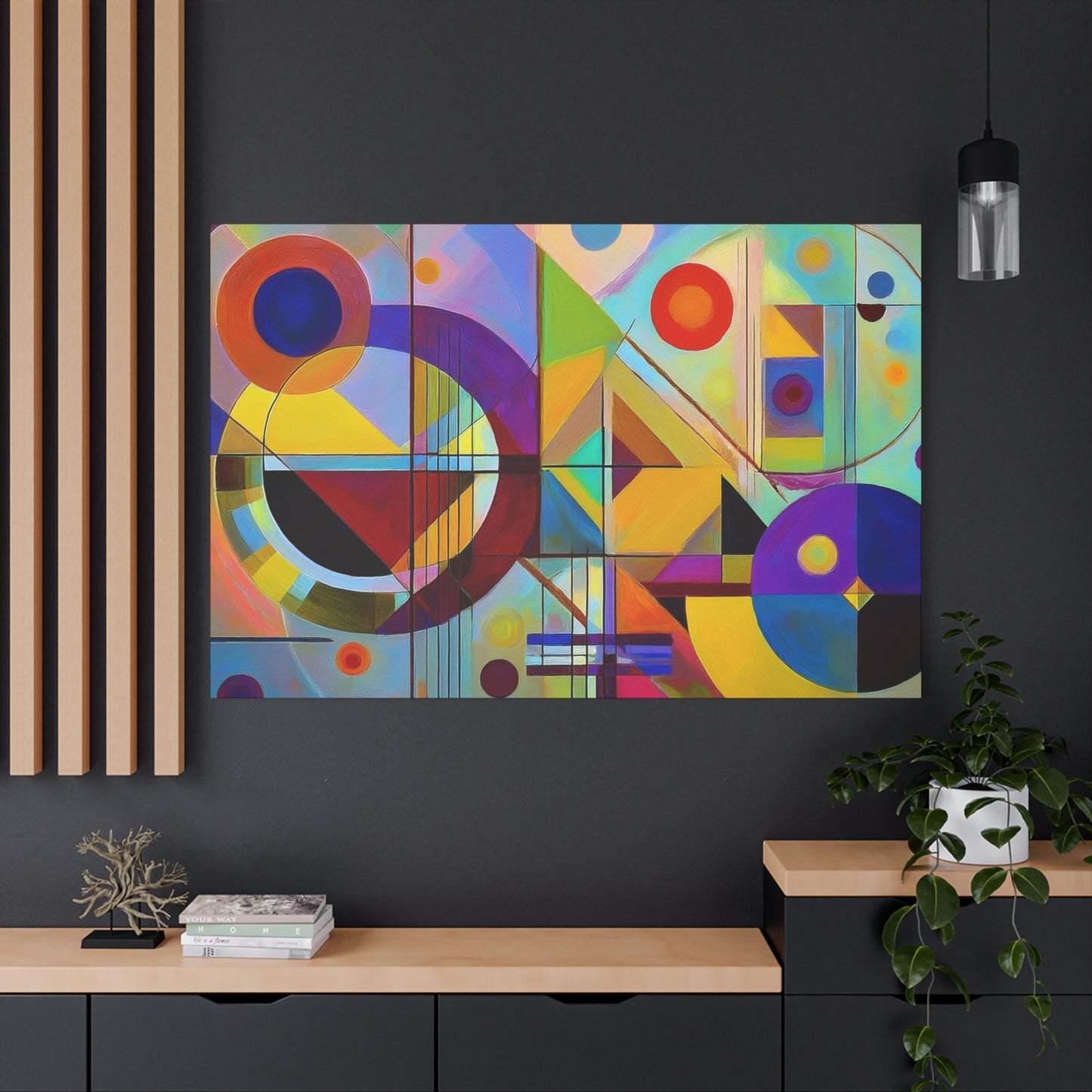 Abstract Oil Painting Print Canvas 24x16 30x20 36x24 48x32 60x40 Bright Latex Inks Horizontal Pine-Wood Inner Frame ABH-13