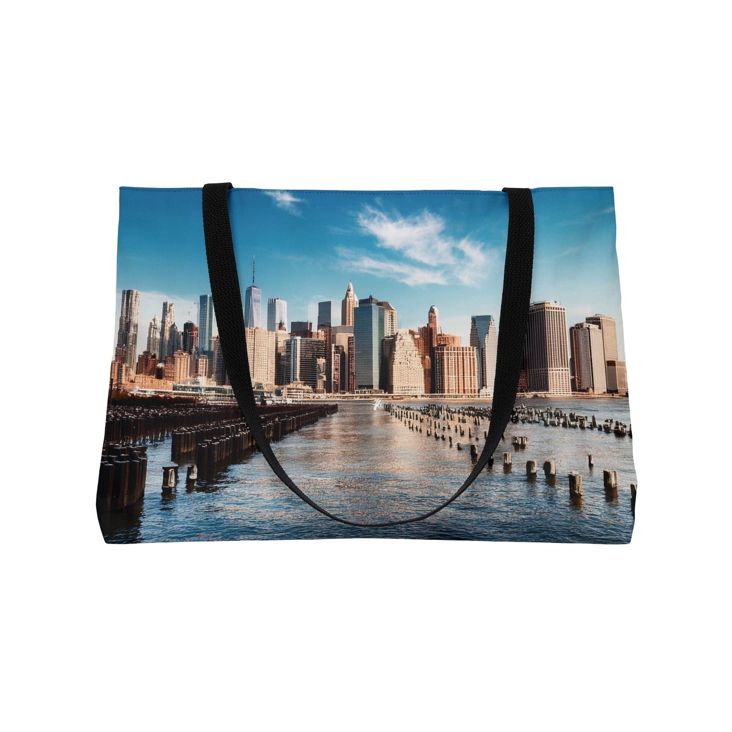 New York Photo Print Bag 100% Spun Poly 24x13 Canvas Art Bag C-06