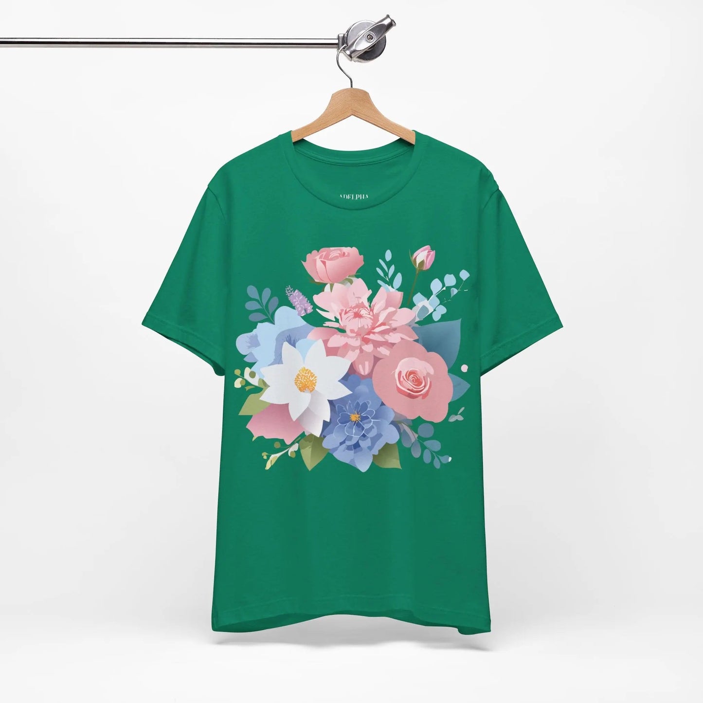 Floral Graphic T Shirt Unisex Vintage Inspired Art Tee by Adelpha Premium Quality Everyday Wear