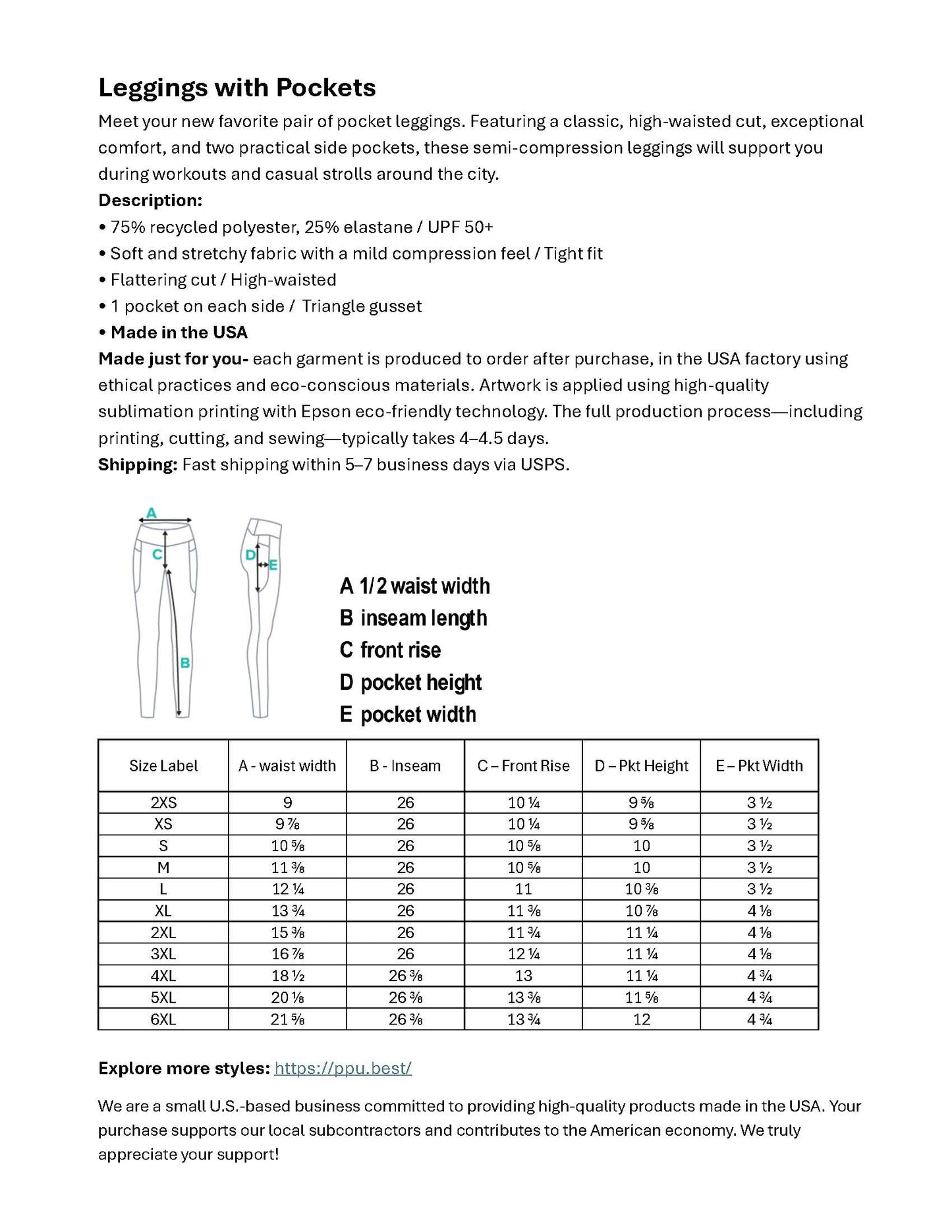 Zambezi Leggings with pockets