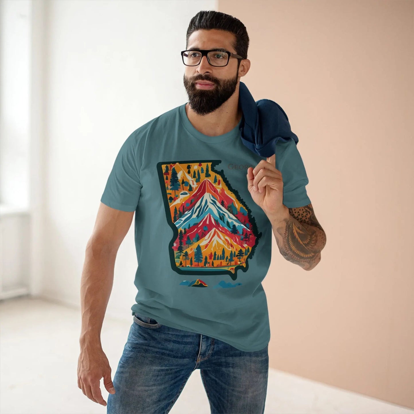 Georgia State Graphic Unisex 100 Cotton Tee 29