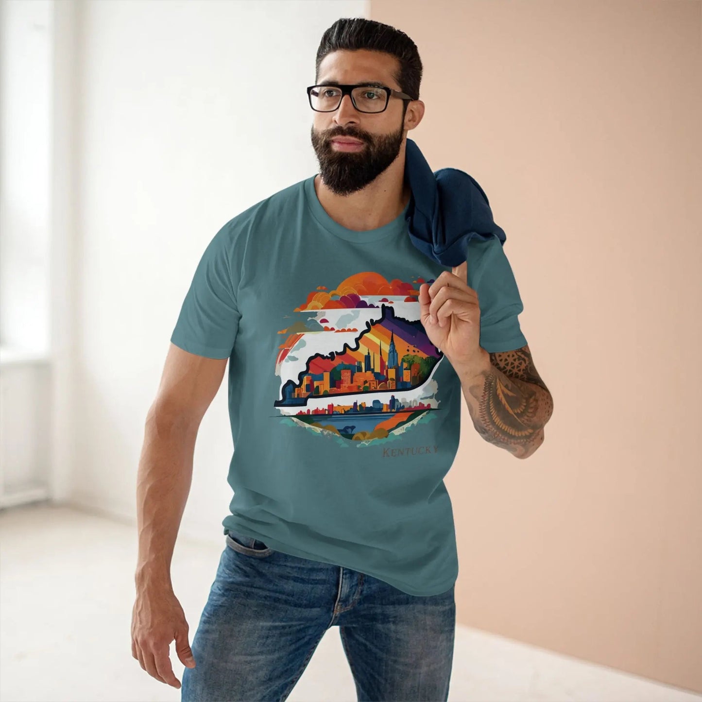 Kentucky State Shirt Unisex Premium Cotton Tee With Original Art By Retro2Nova Art Collection